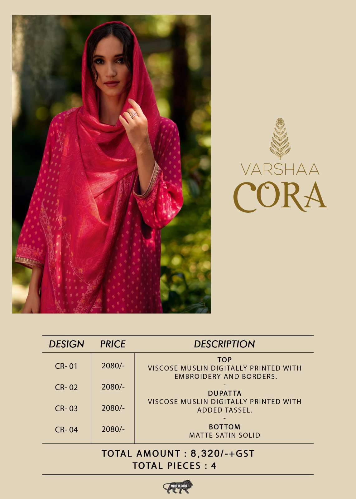 cora by varshaa exclusive embroidered unstitched party wear salwar kameez online surat