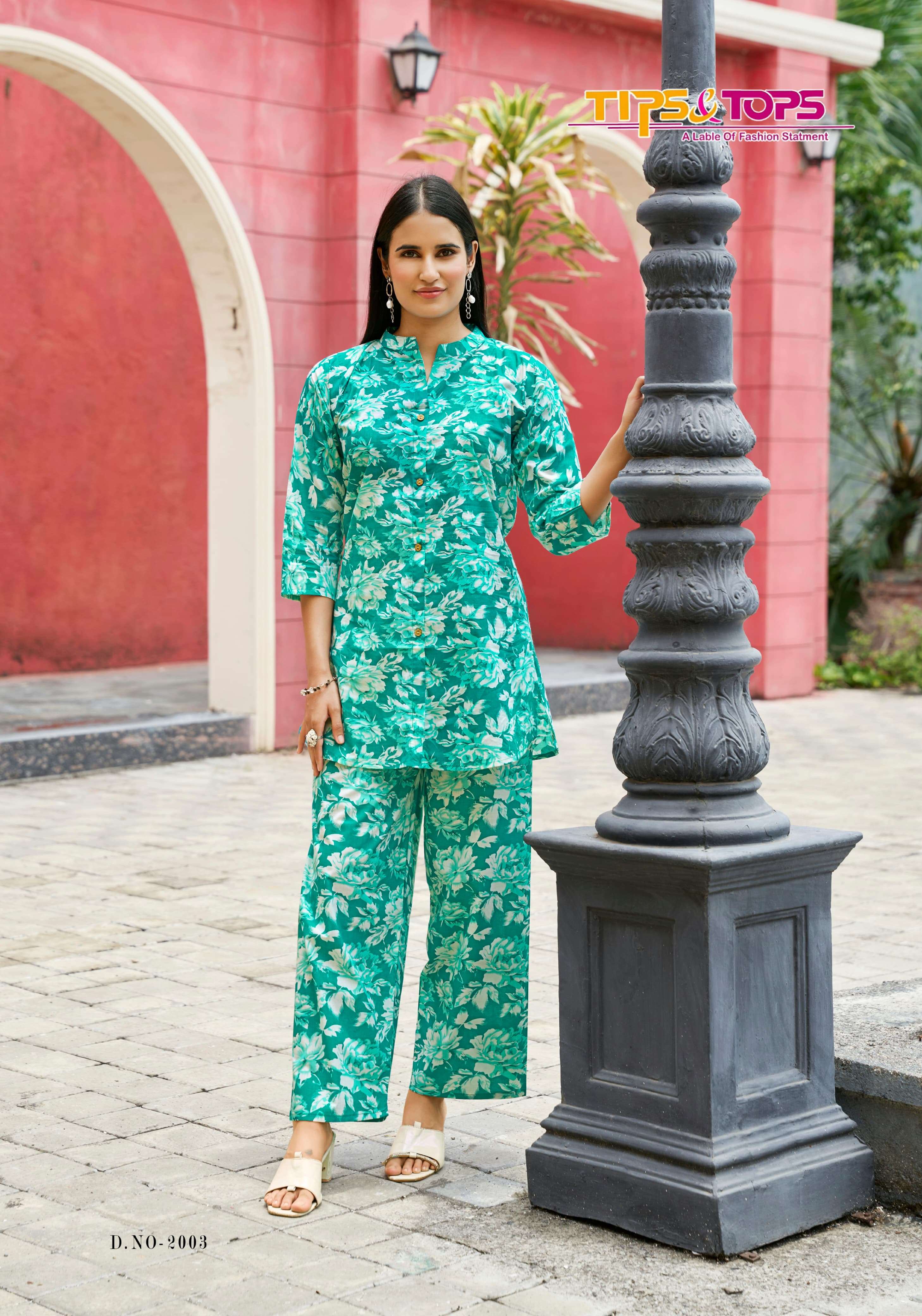 cotton trends vol-2 by tips and tops summer wear cotton cord set collection online dealer surat