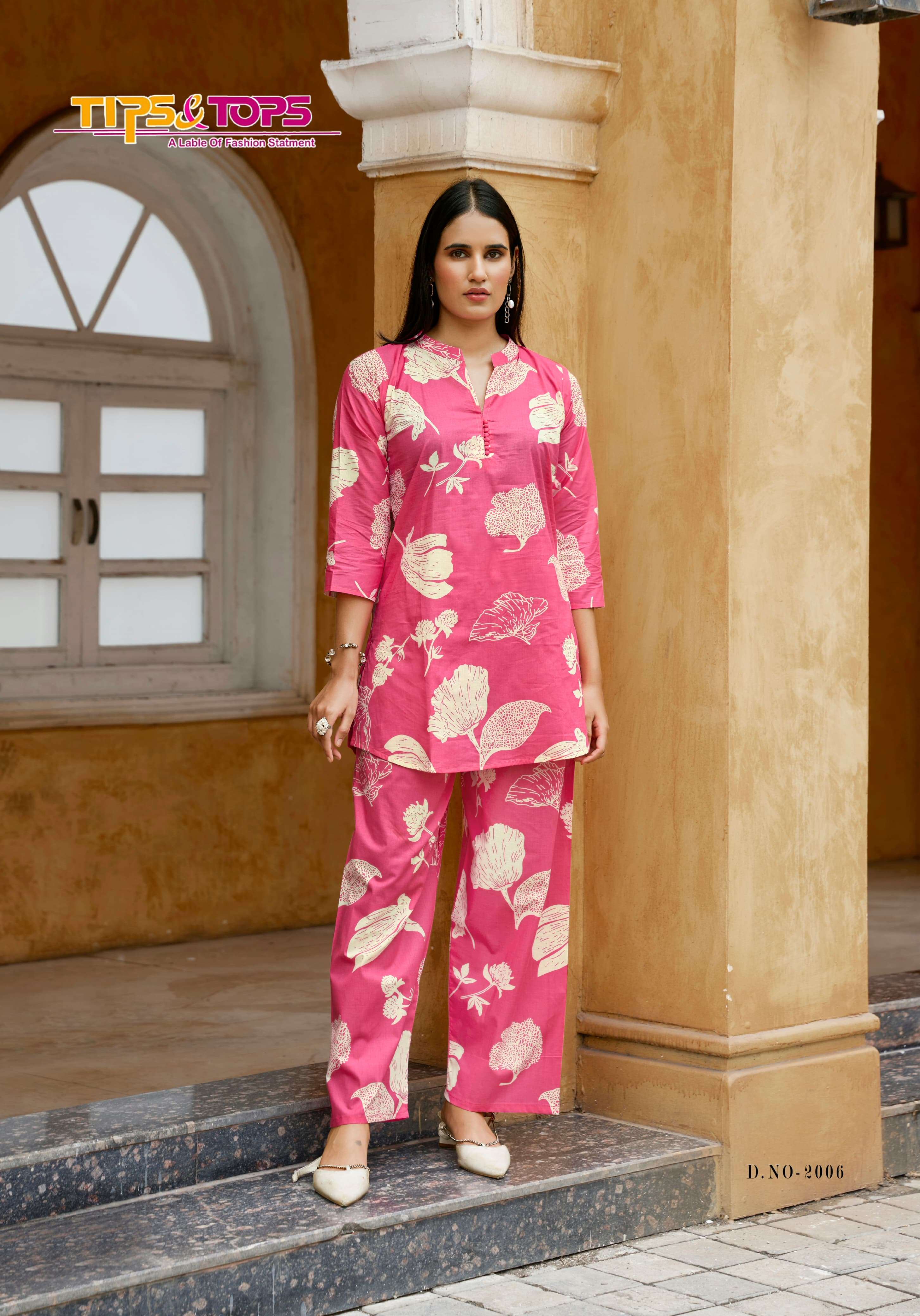 cotton trends vol-2 by tips and tops summer wear cotton cord set collection online dealer surat