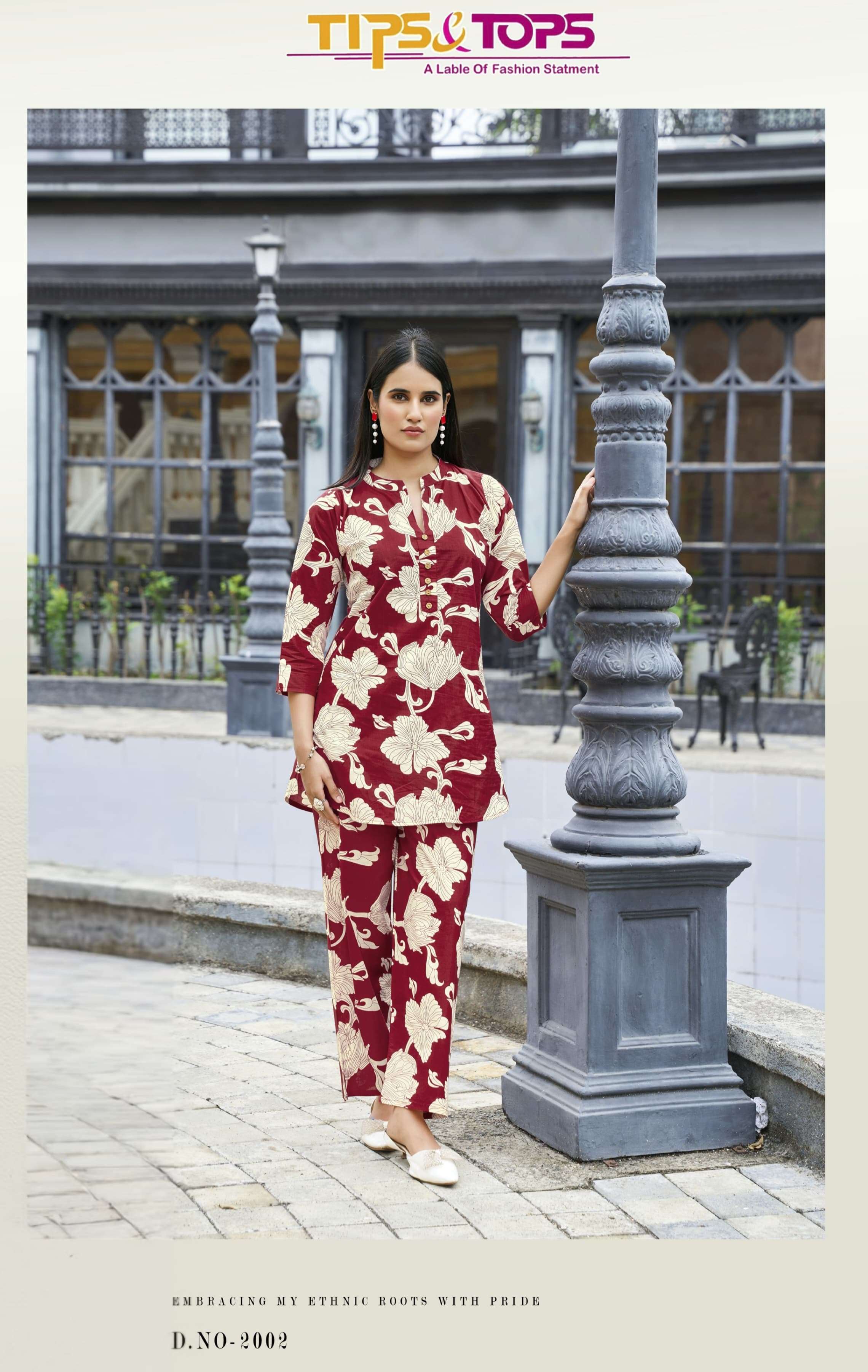 cotton trends vol-2 by tips and tops summer wear cotton cord set collection online dealer surat