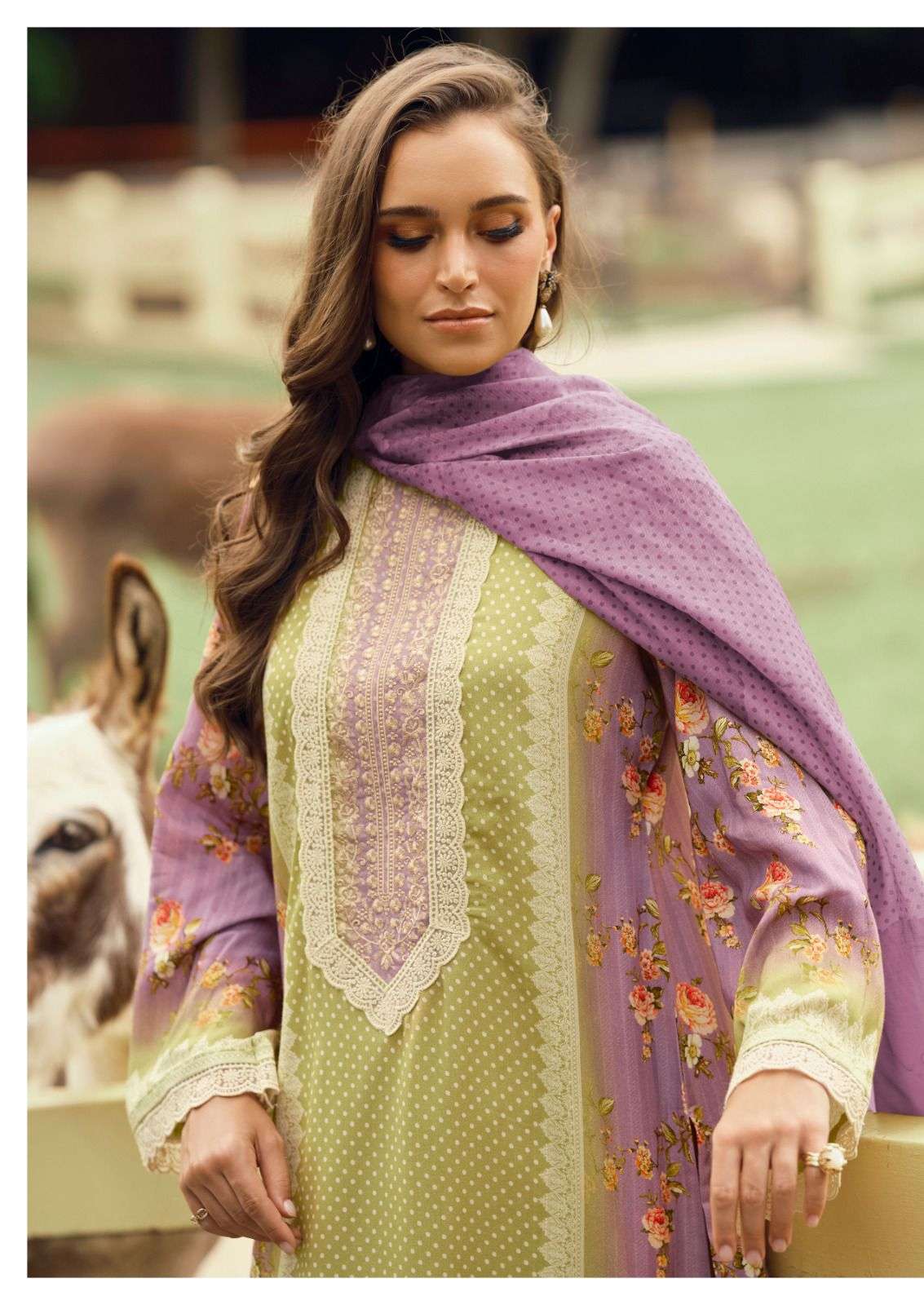cross stitch by hermitage 001-006 series exclusive designer cotton casual wear salwar kameez online surat