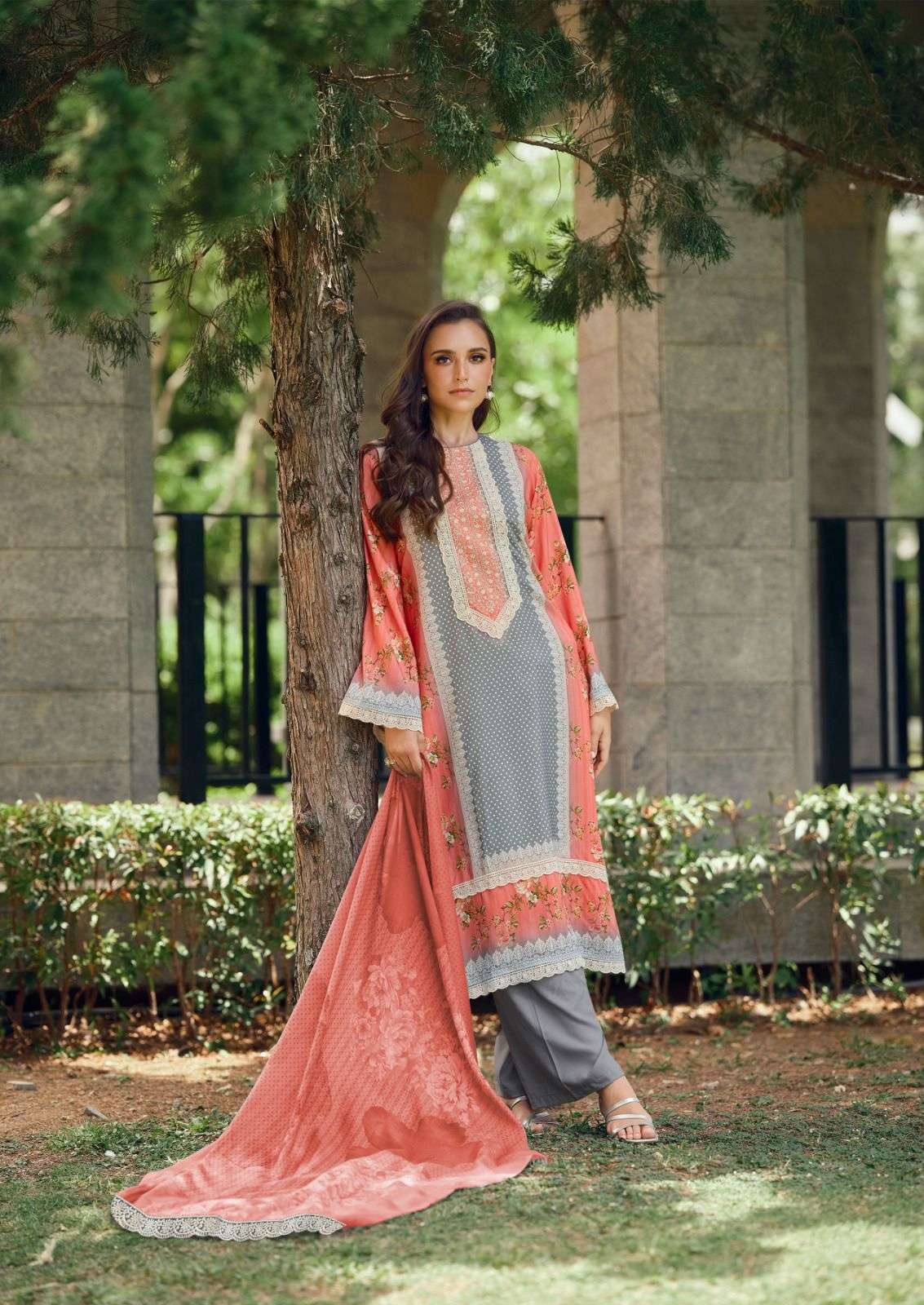 cross stitch by hermitage 001-006 series exclusive designer cotton casual wear salwar kameez online surat