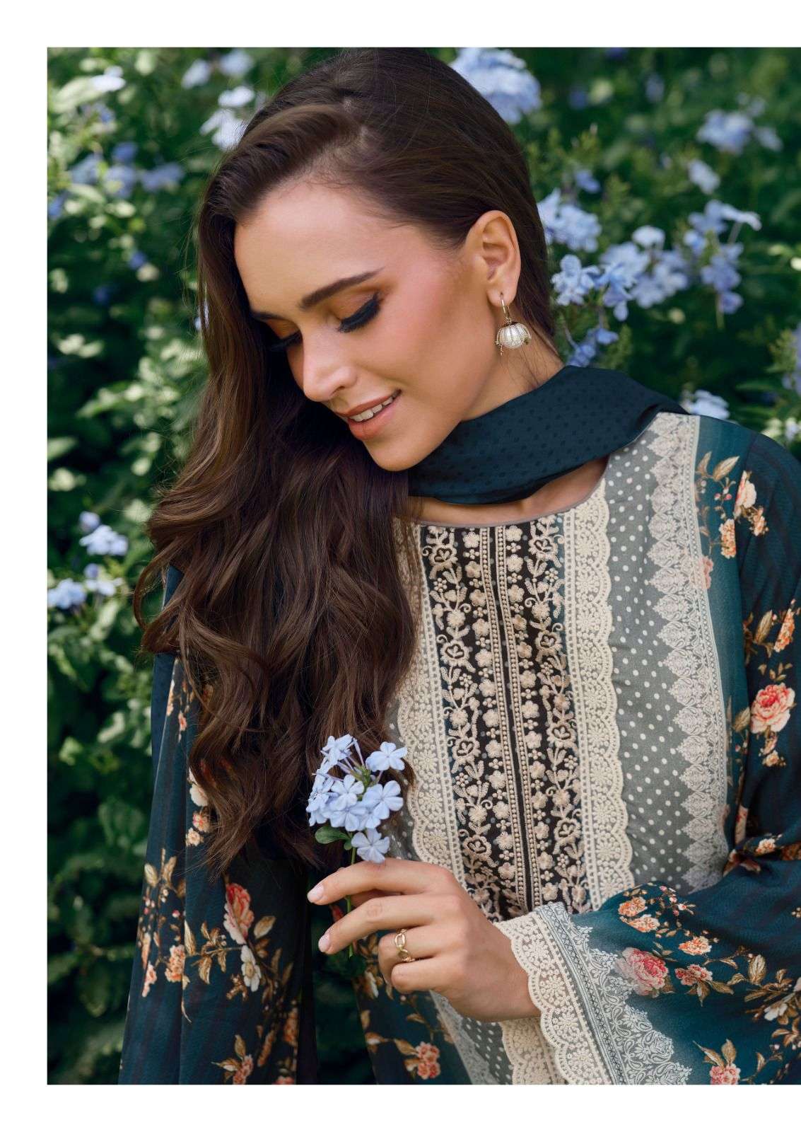 cross stitch by hermitage 001-006 series exclusive designer cotton casual wear salwar kameez online surat