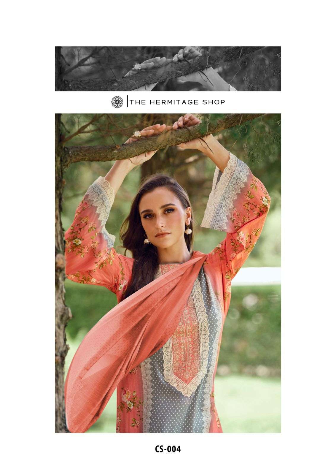 cross stitch by hermitage 001-006 series exclusive designer cotton casual wear salwar kameez online surat