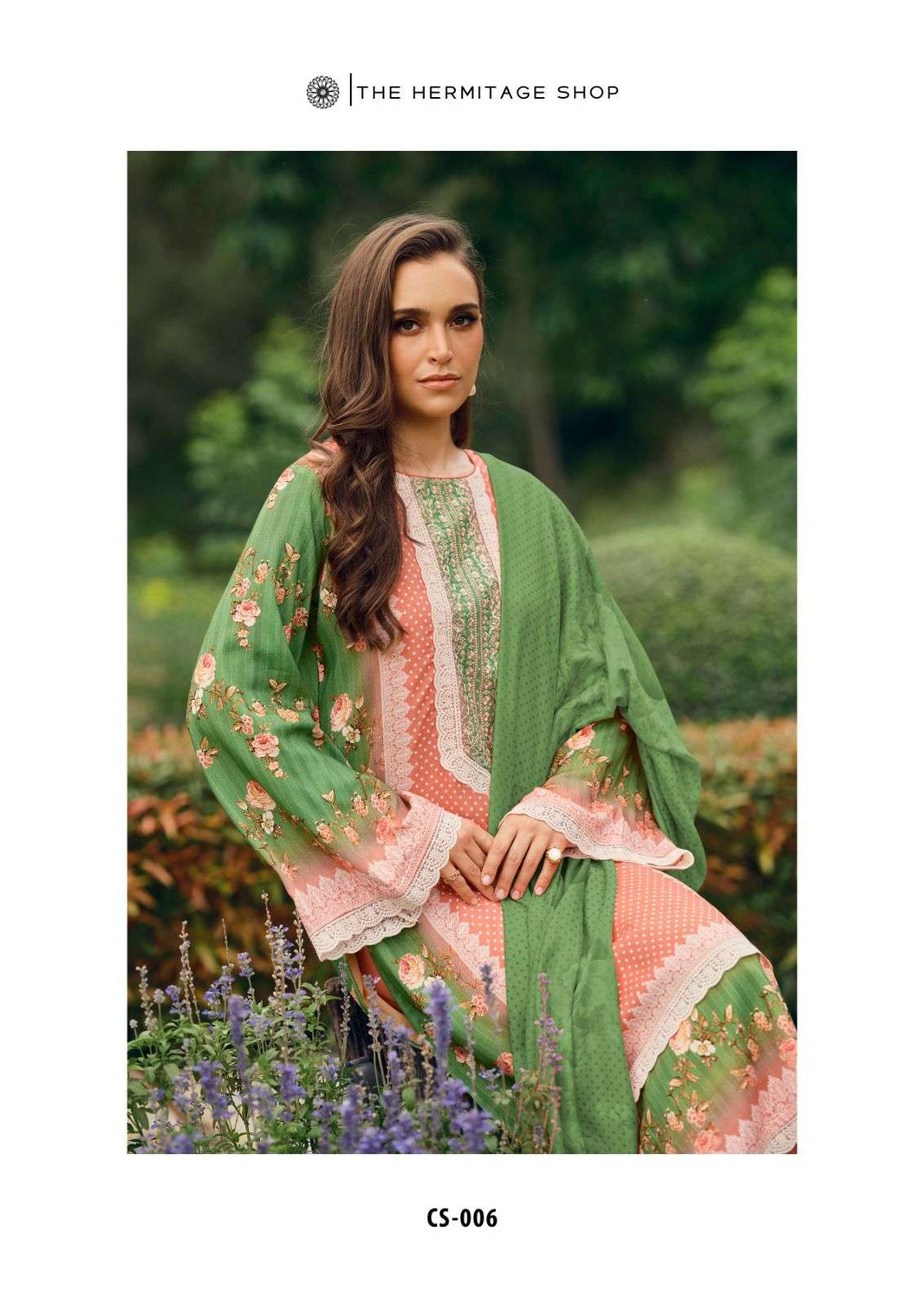 cross stitch by hermitage 001-006 series exclusive designer cotton casual wear salwar kameez online surat