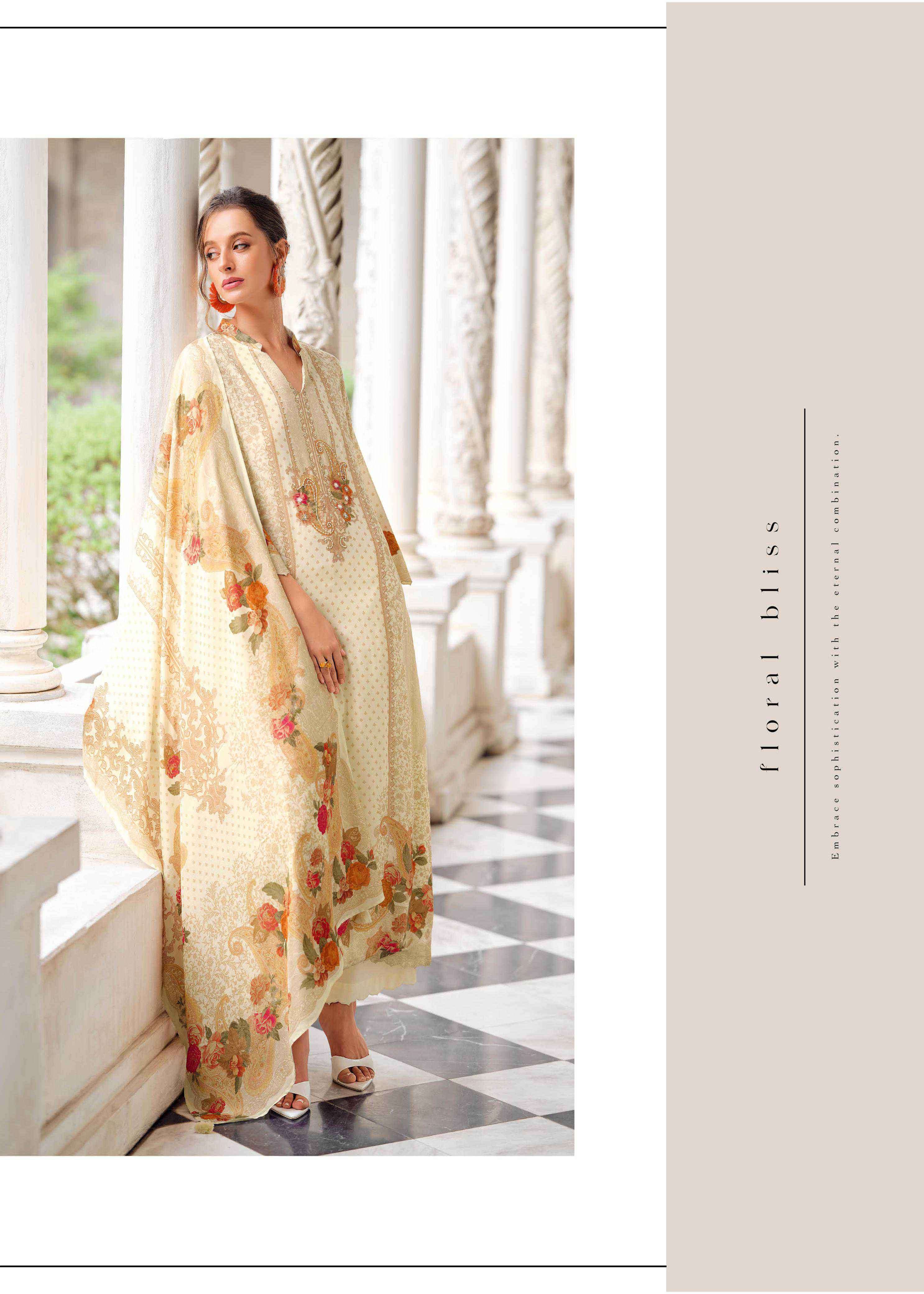 cross stitch by varshaa colors exclusive handwork ruusian silk salwar suits collection 