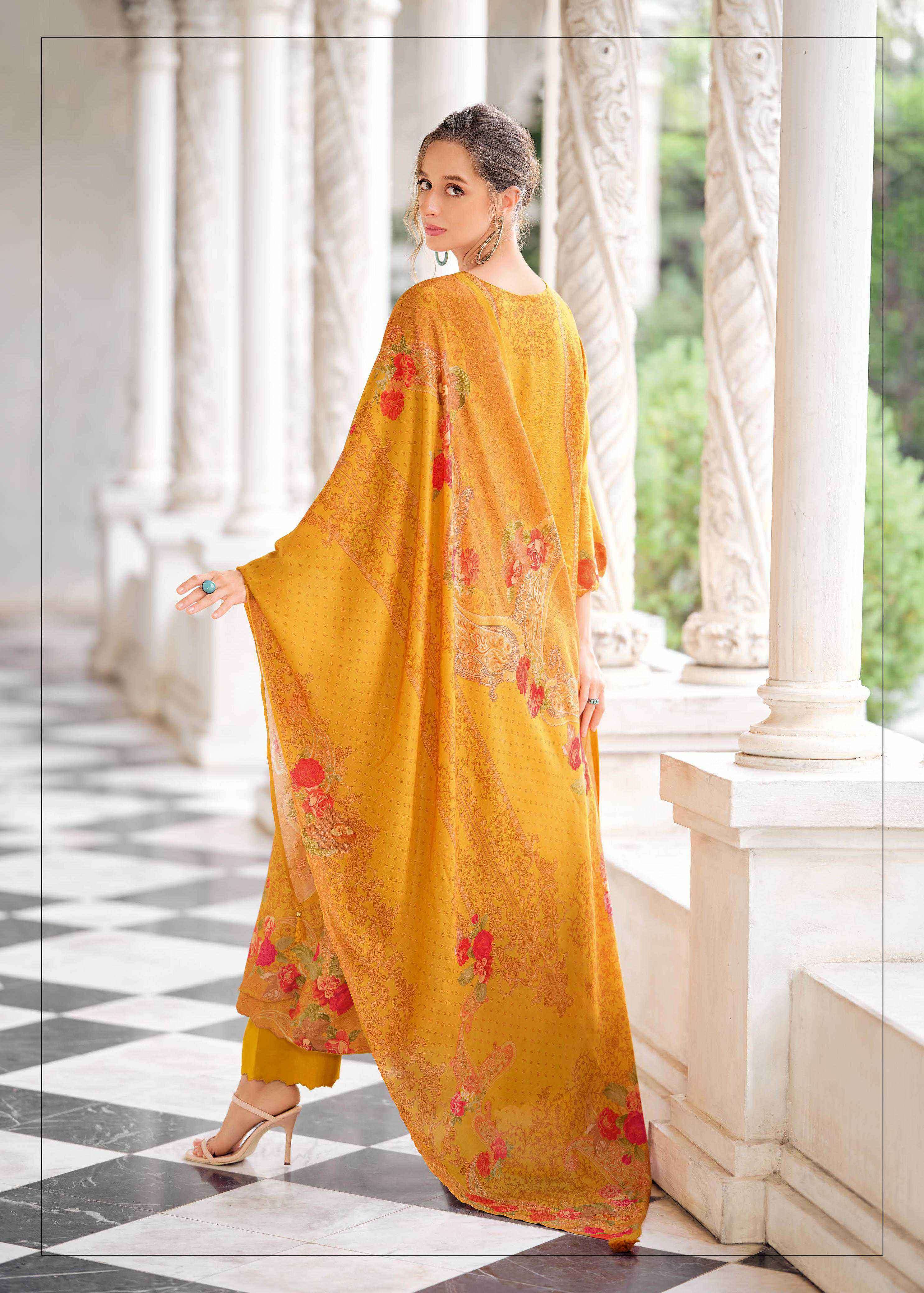cross stitch by varshaa colors exclusive handwork ruusian silk salwar suits collection 