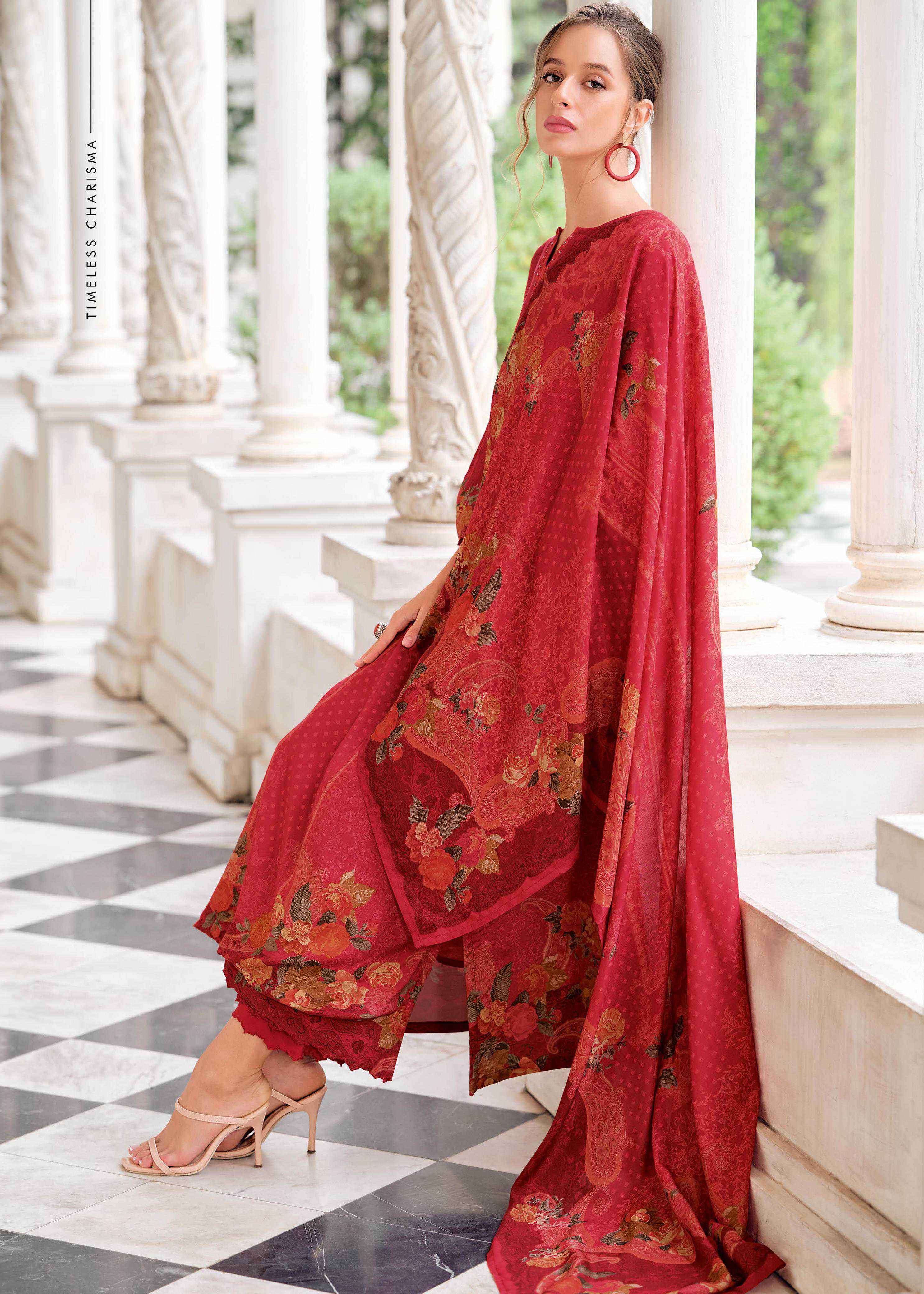 cross stitch by varshaa colors exclusive handwork ruusian silk salwar suits collection 