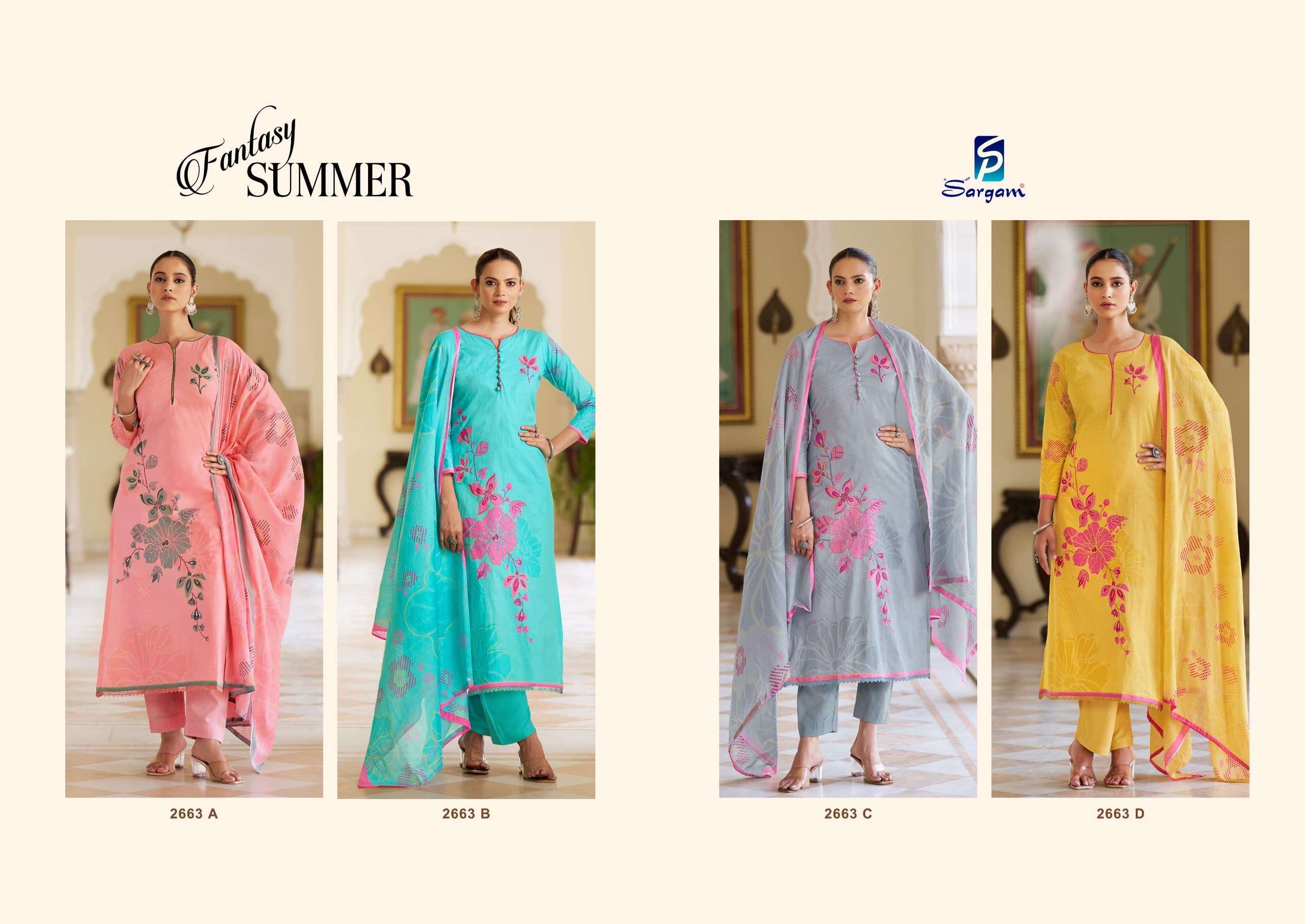 fantacy summer by sargam colors latest designer with handwork party wear salwar kameez wholesale surat