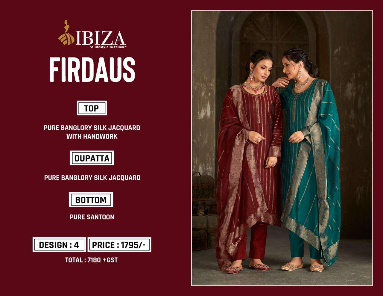 firdaus by ibiza colors best designer ready to wear embroidered salwar kameez online surat