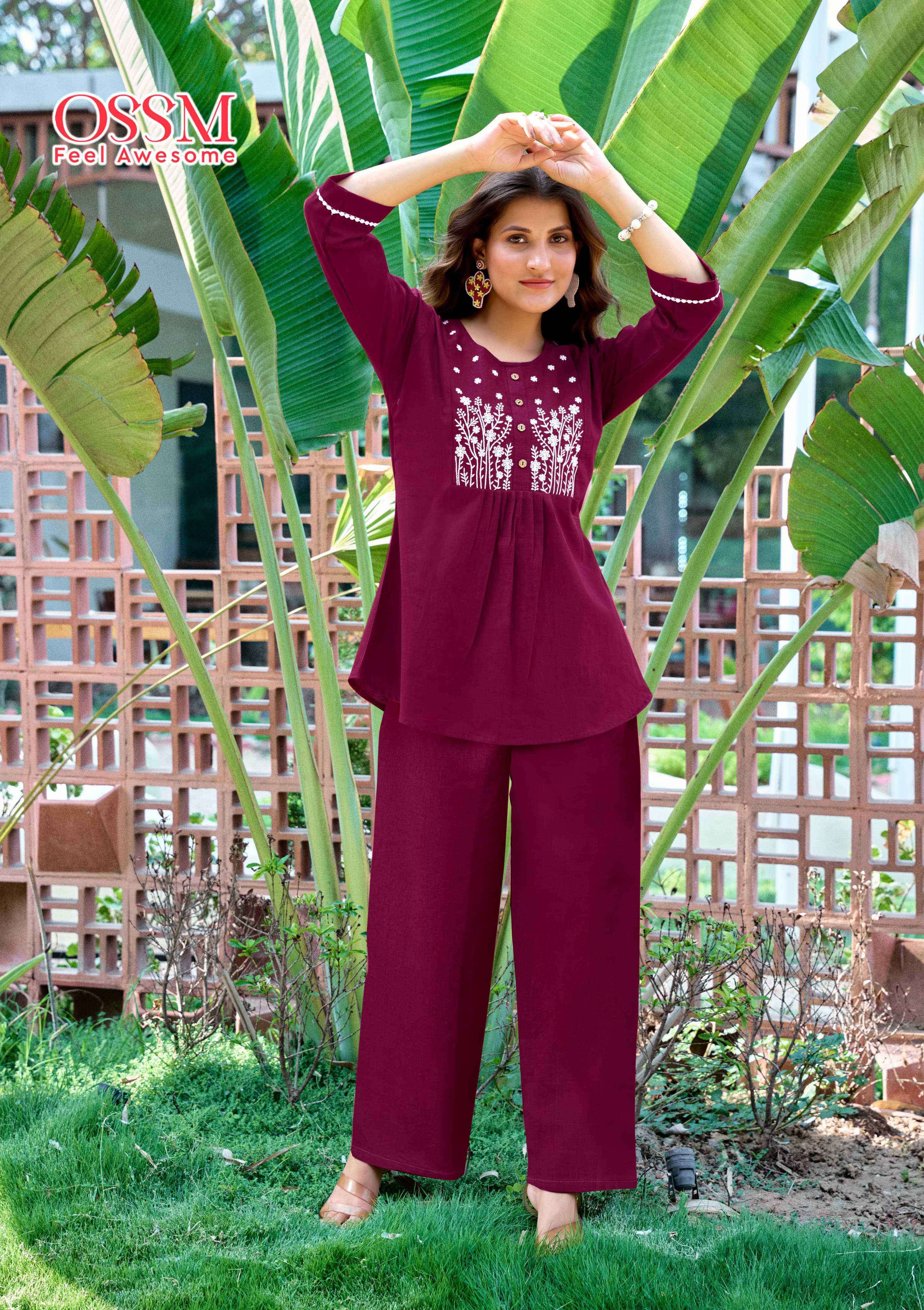 glamour by ossm 1001-1006 series exclusive designer summer casual wear cotton cord set buy online surat