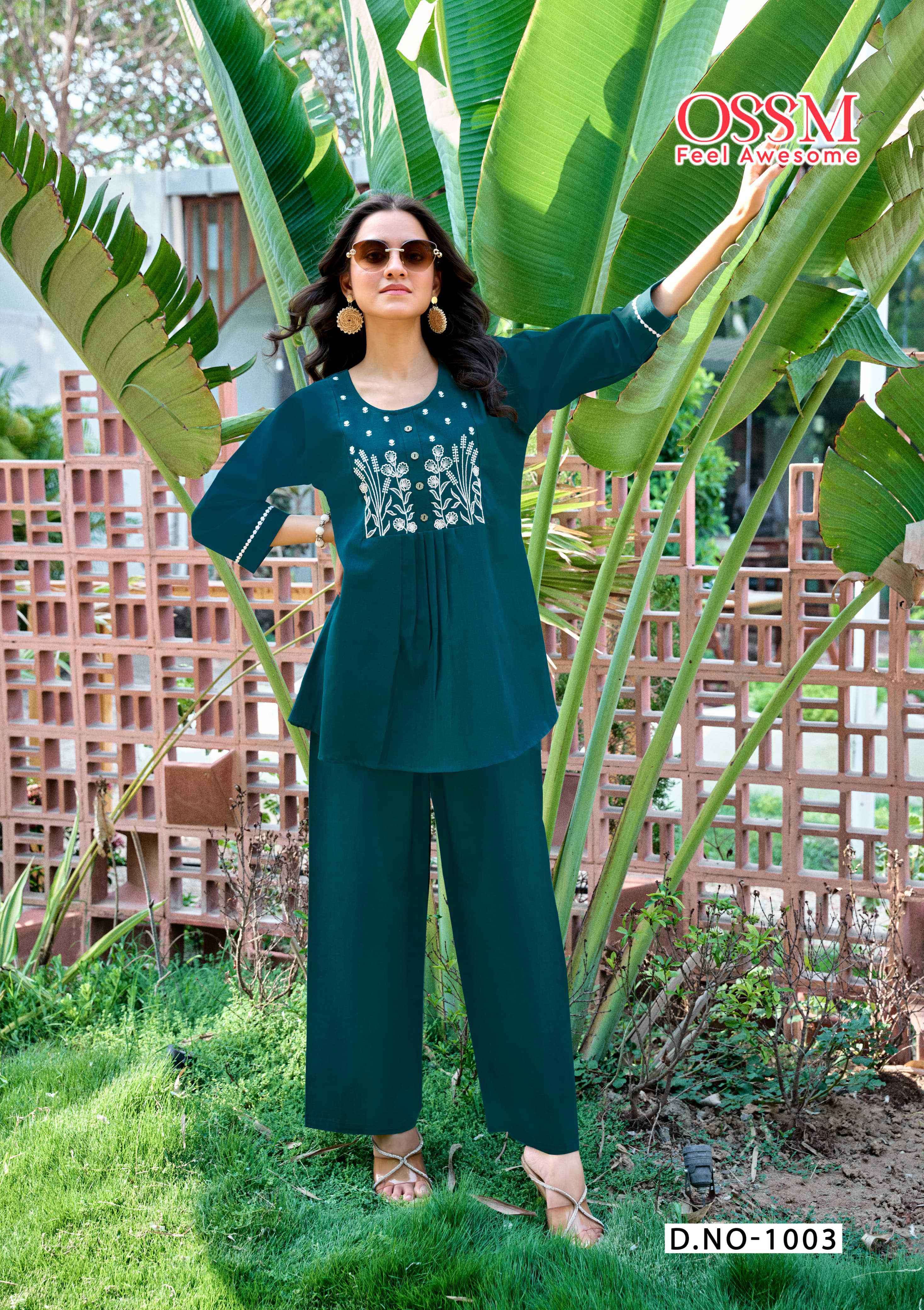 glamour by ossm 1001-1006 series exclusive designer summer casual wear cotton cord set buy online surat