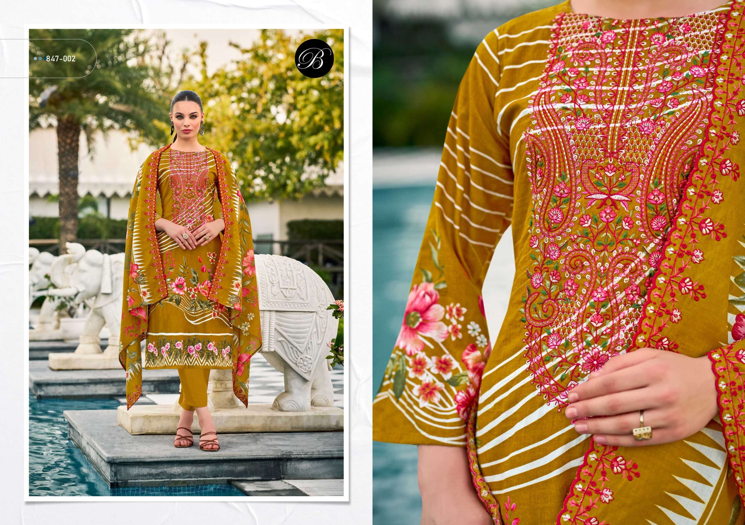 gulzarish vol-23 by belliza colors exclusive designer fancy embroidered party wear salwar kameez online surat