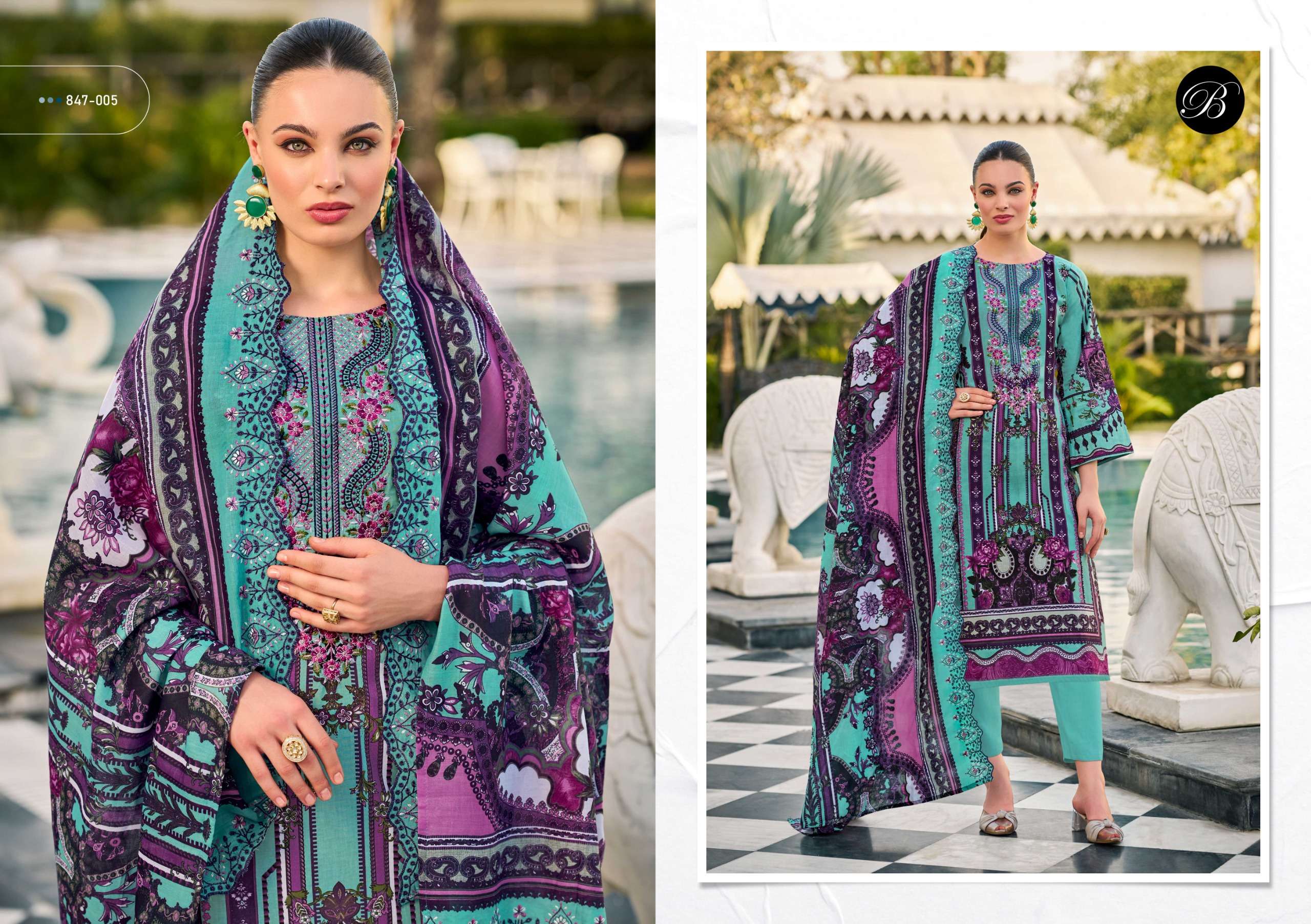 gulzarish vol-23 by belliza colors exclusive designer fancy embroidered party wear salwar kameez online surat