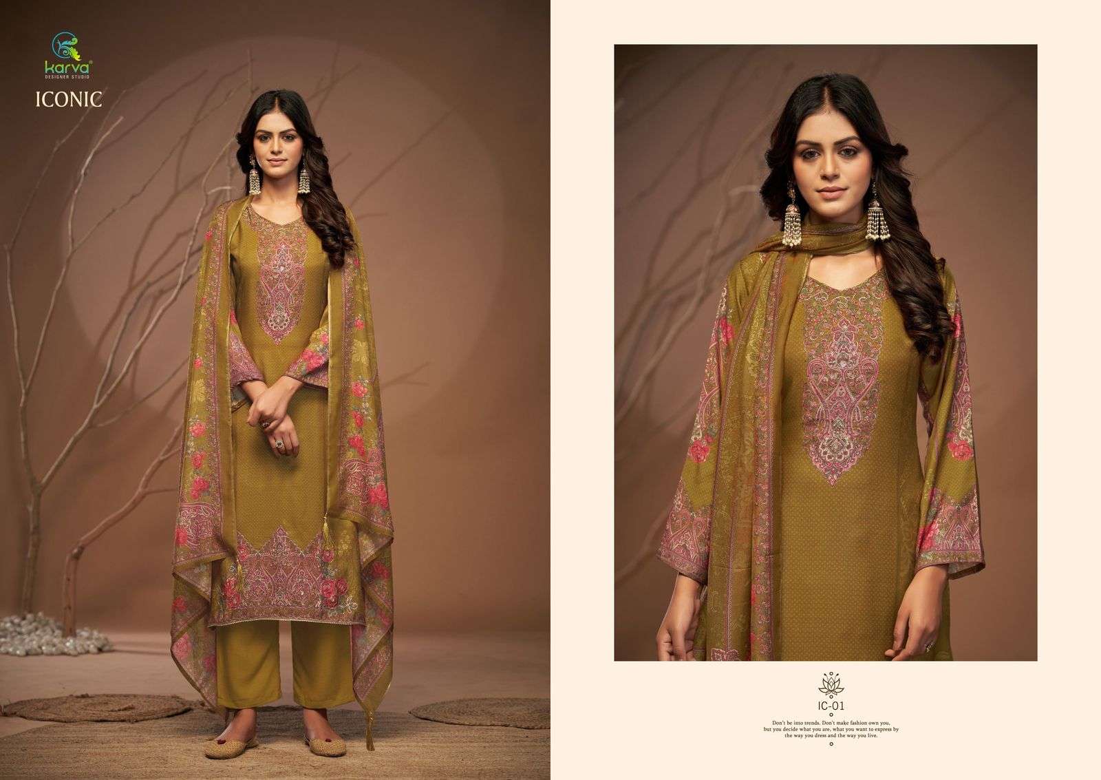 iconic by karva colors exclusive designer party wear salwar kameez wholesale surat