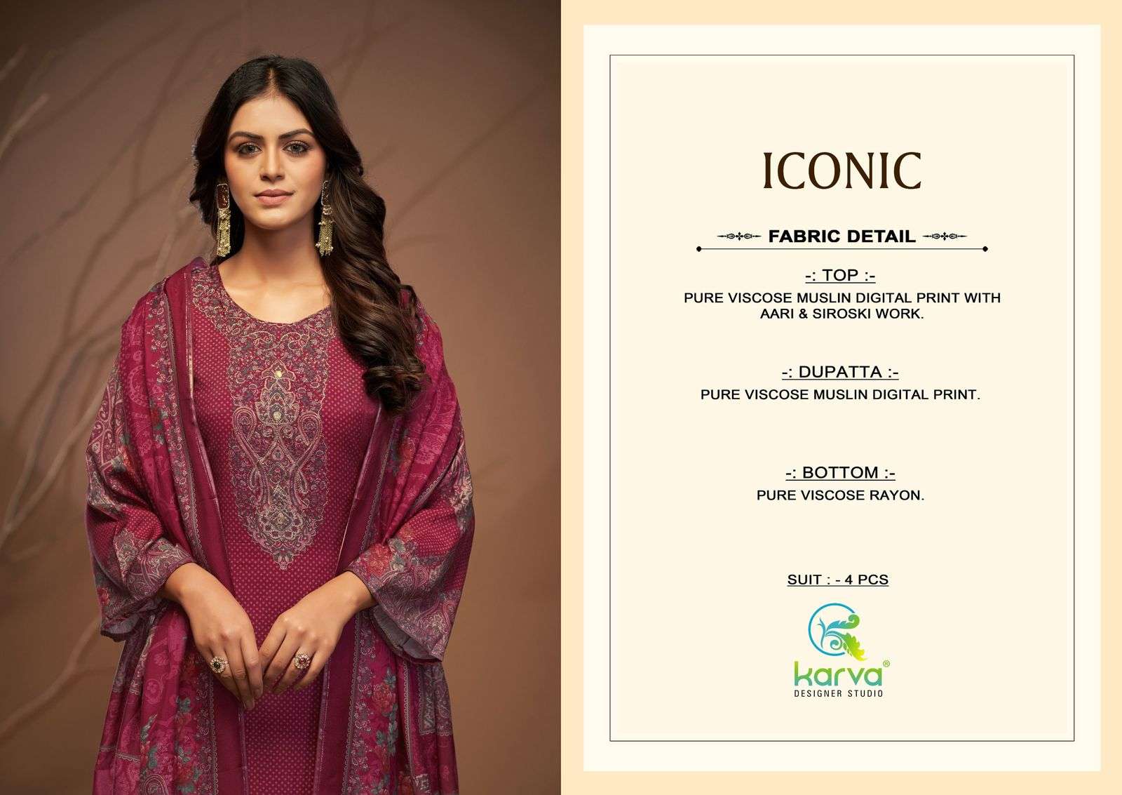 iconic by karva colors exclusive designer party wear salwar kameez wholesale surat