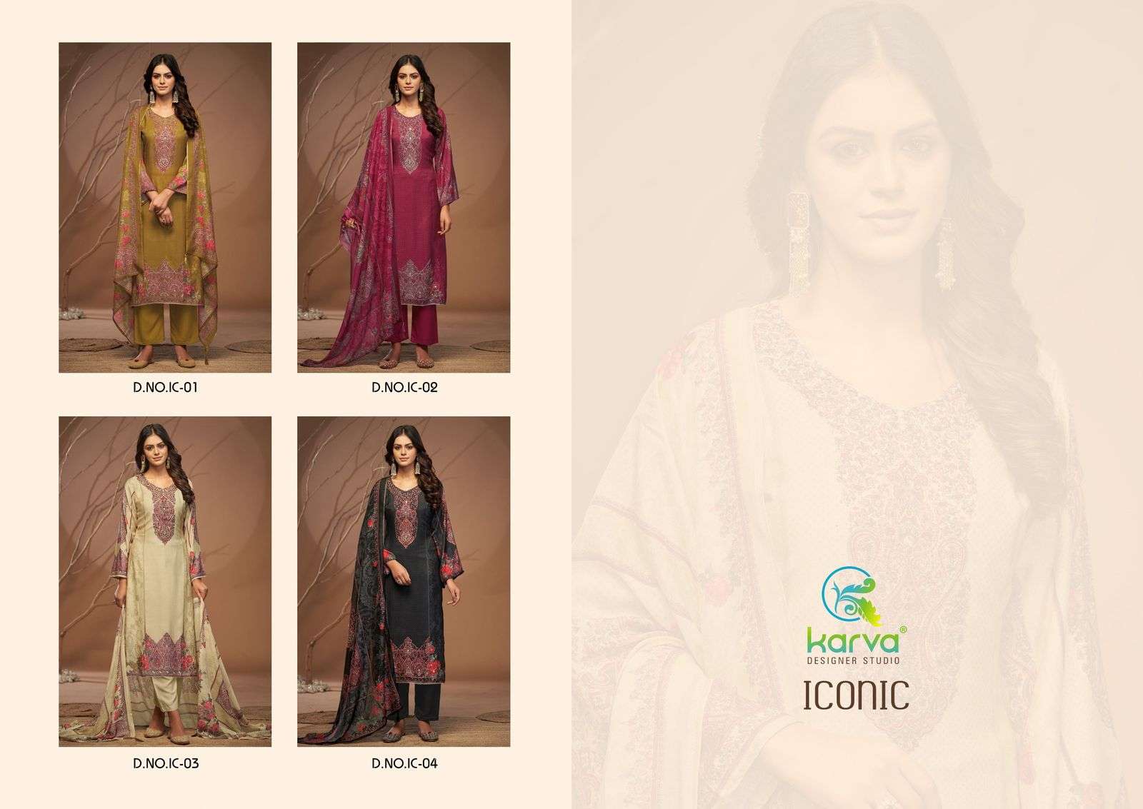iconic by karva colors exclusive designer party wear salwar kameez wholesale surat
