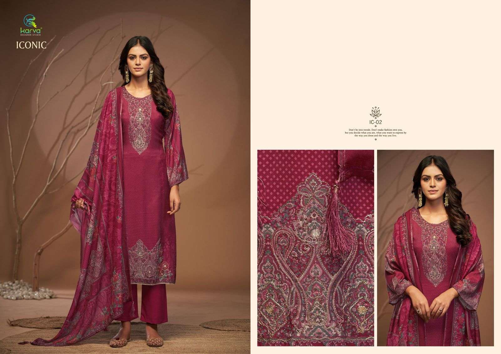 iconic by karva colors exclusive designer party wear salwar kameez wholesale surat