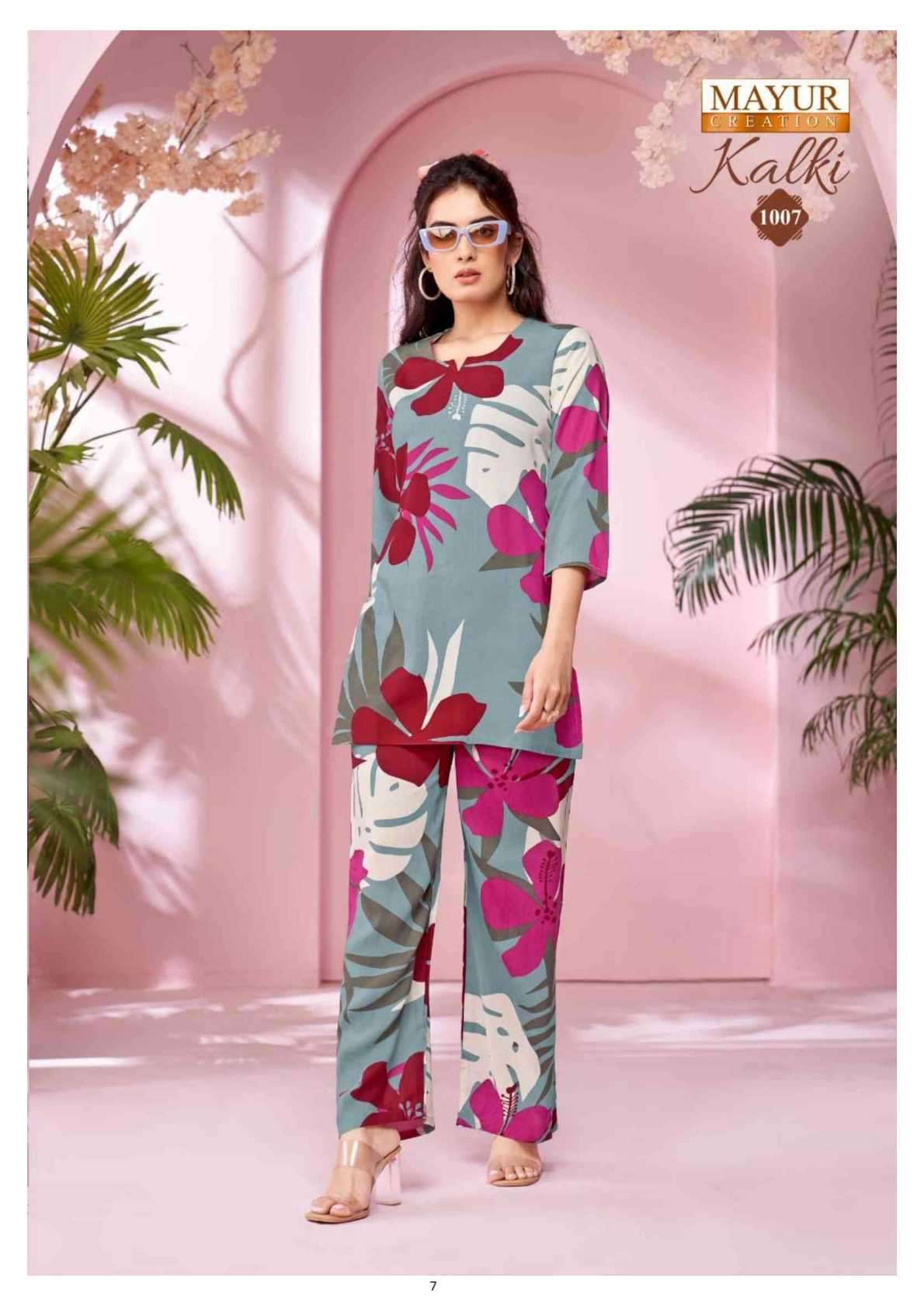 kalki vol 1 by mayur 1001-1010 series summer daily wear readymade cord set buy online surat