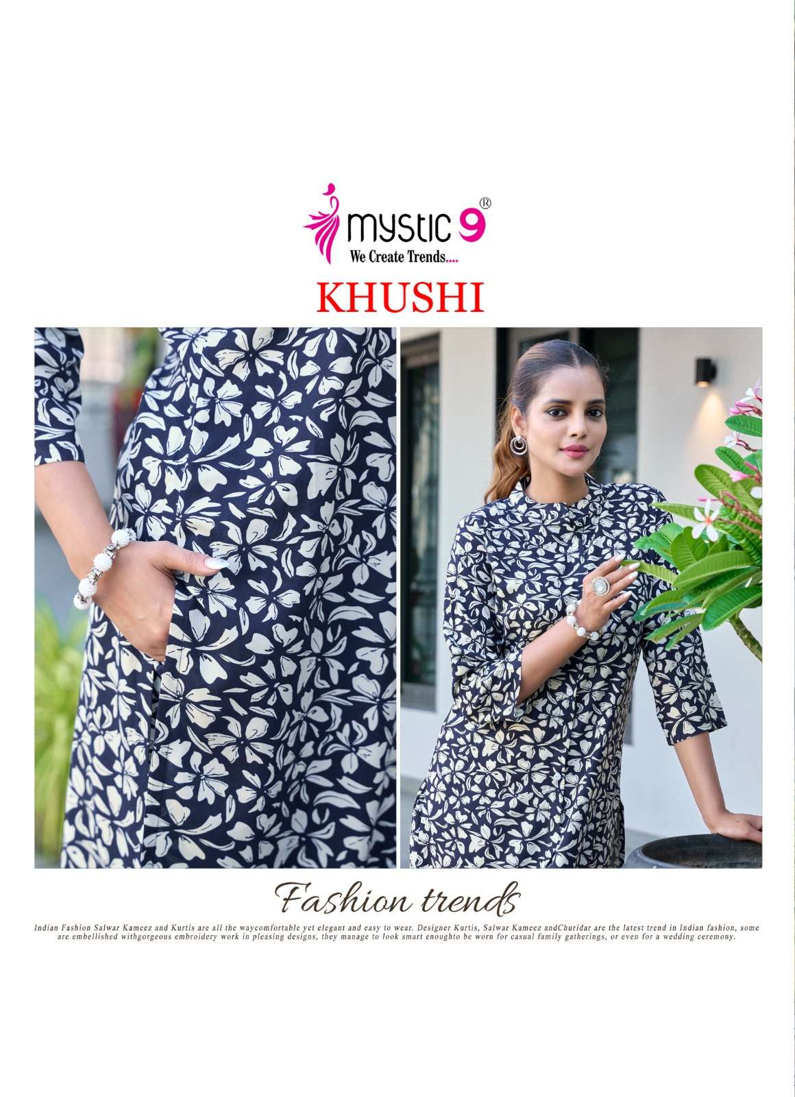 khushi vol-2 by mystic9 2001-2008 series viscose readymade cord set manufacturer surar