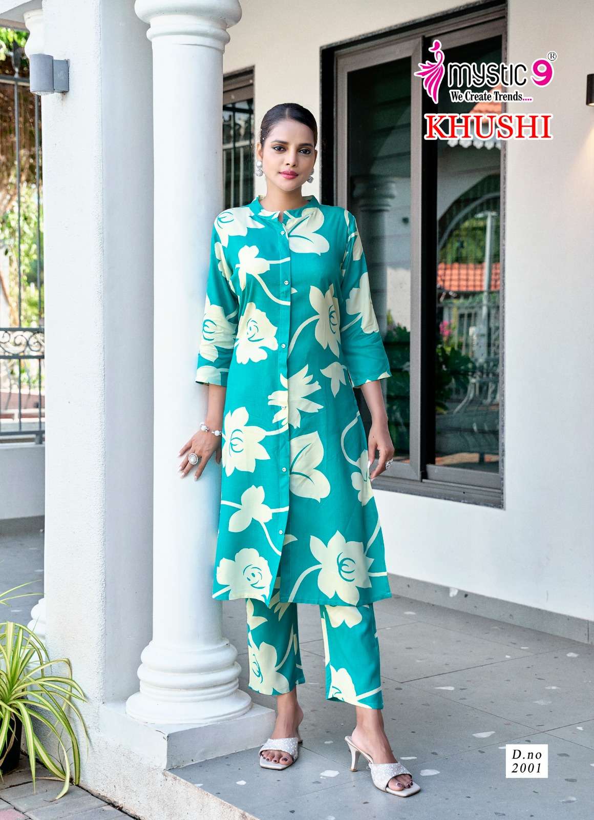 khushi vol-2 by mystic9 2001-2008 series viscose readymade cord set manufacturer surar