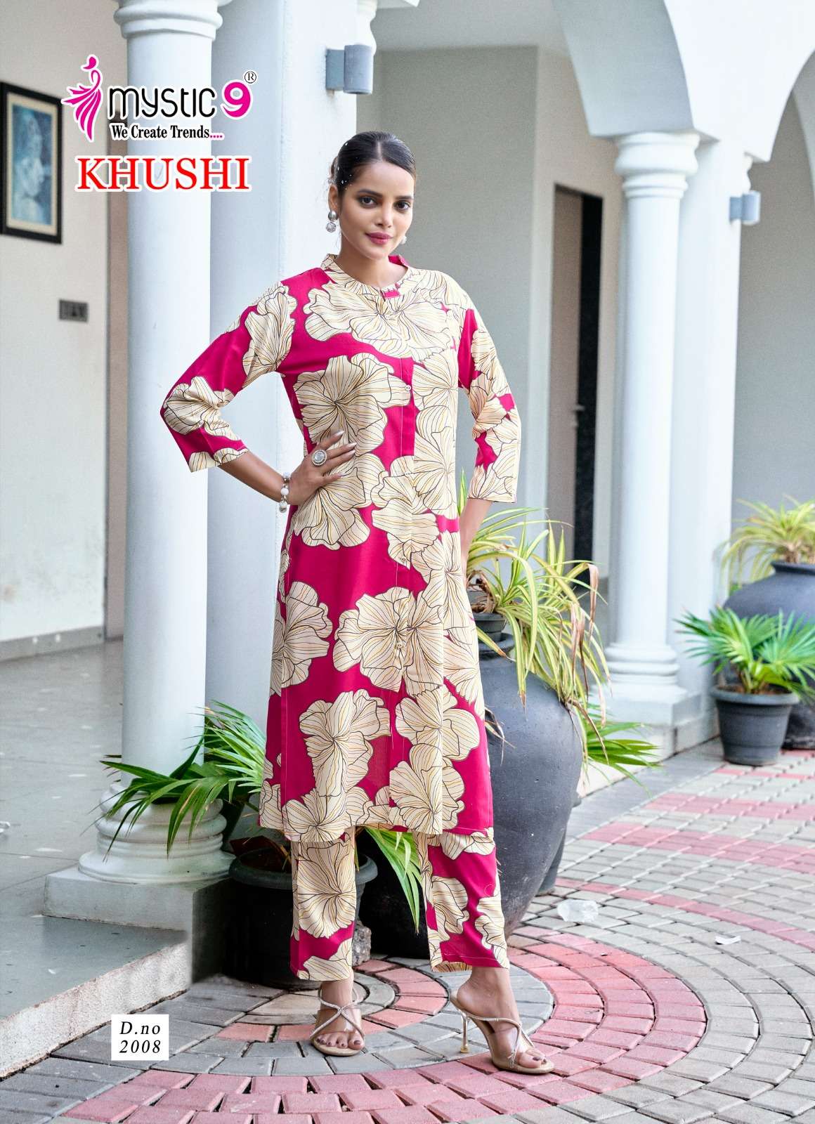 khushi vol-2 by mystic9 2001-2008 series viscose readymade cord set manufacturer surar