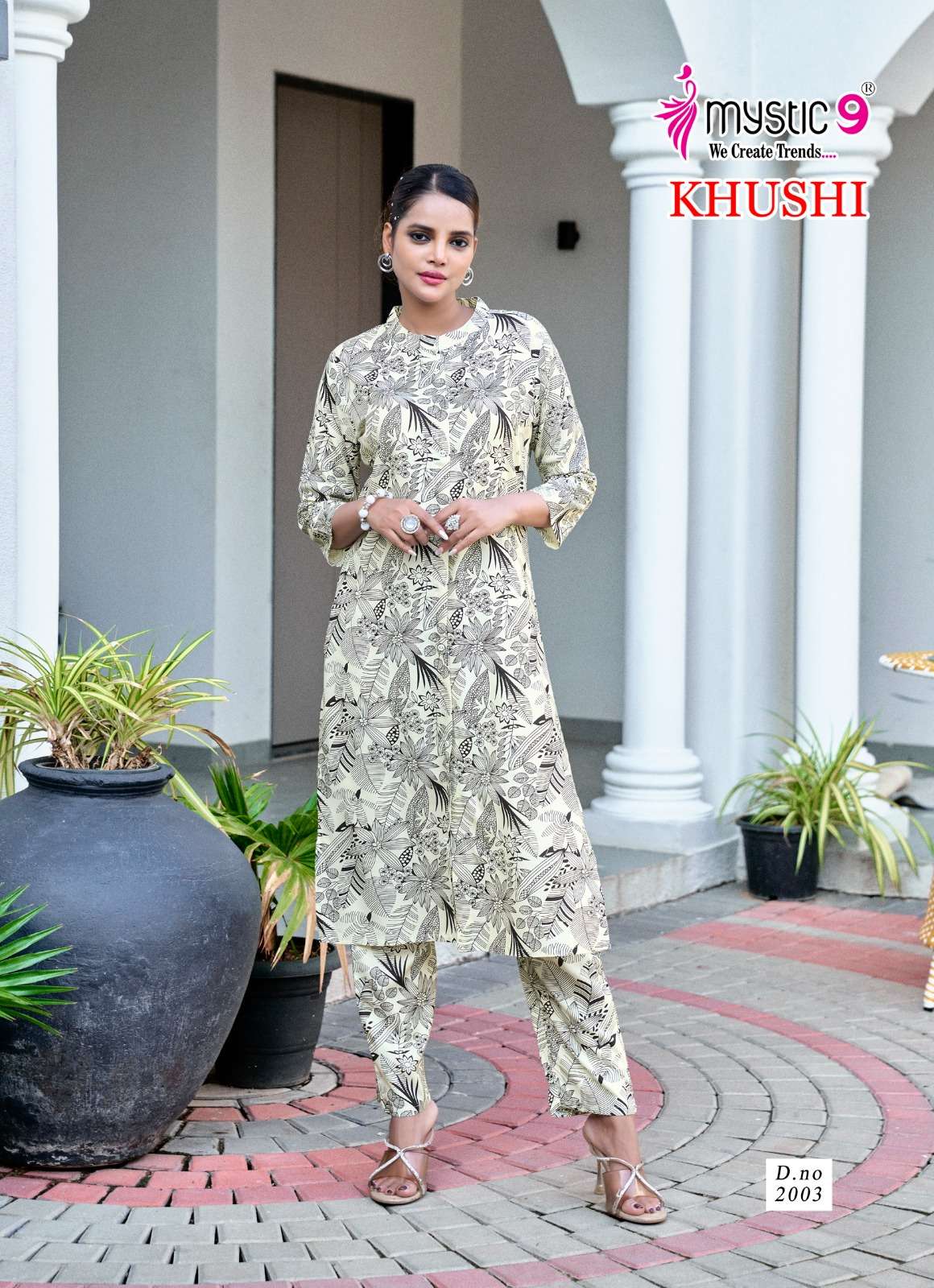 khushi vol-2 by mystic9 2001-2008 series viscose readymade cord set manufacturer surar