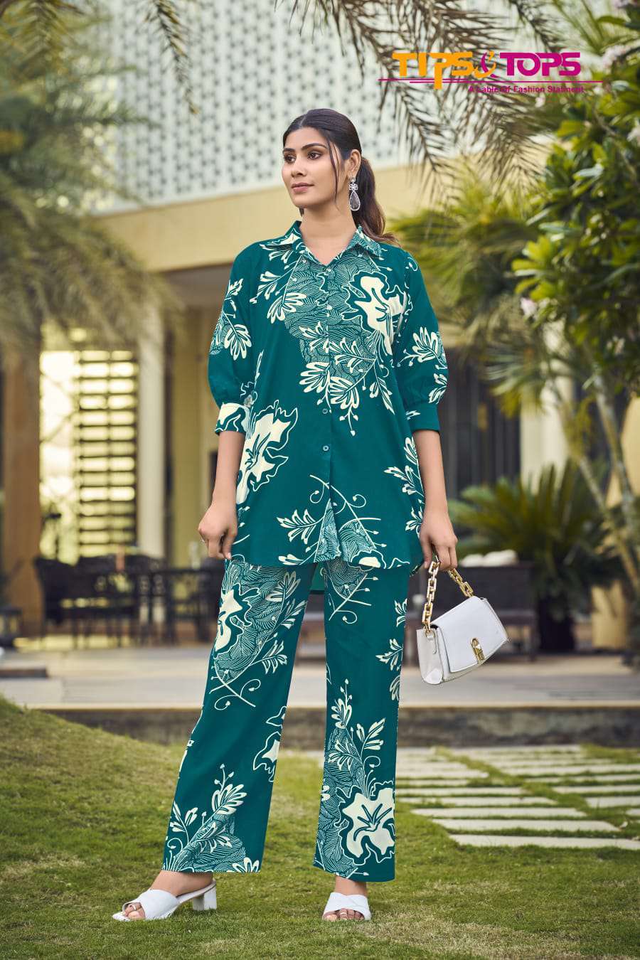 lifestyle by tips&tops 1001-1006 series designer summer wear readymade cord set collection buy online surat