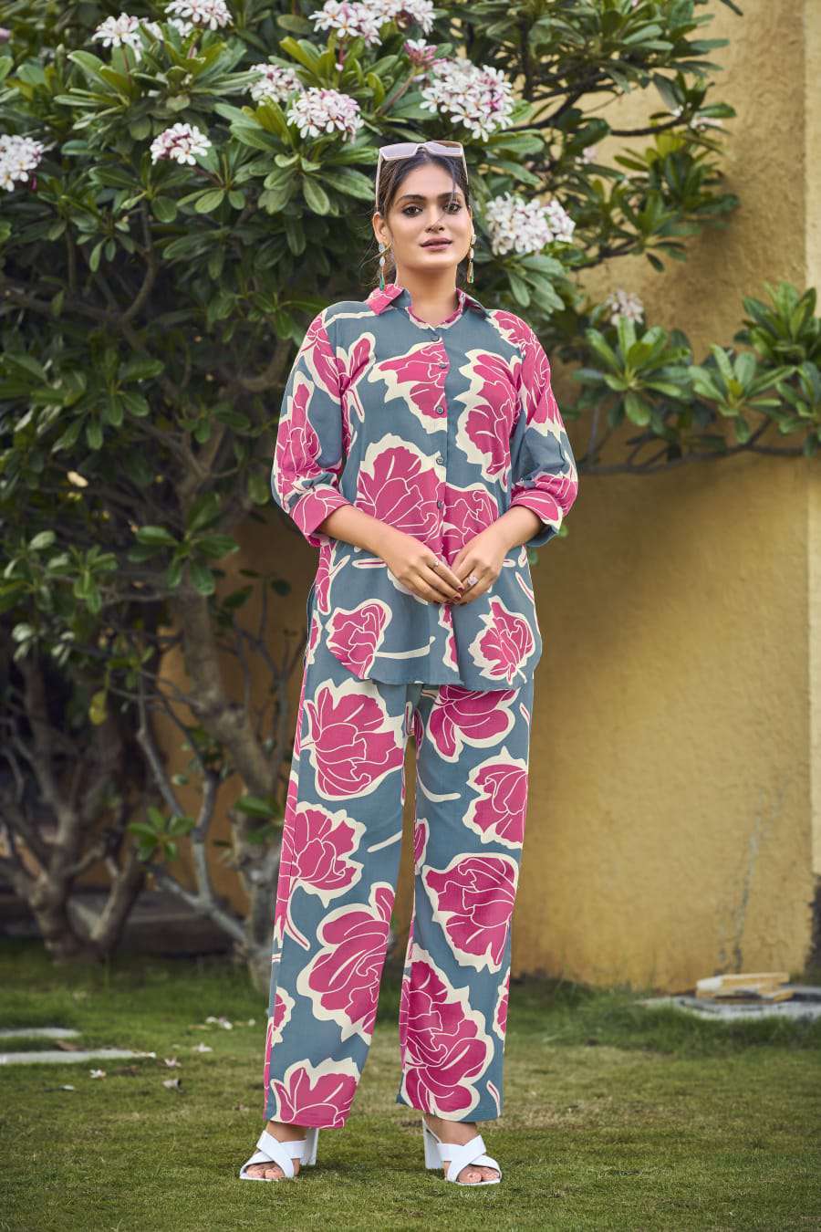 lifestyle by tips&tops 1001-1006 series designer summer wear readymade cord set collection buy online surat