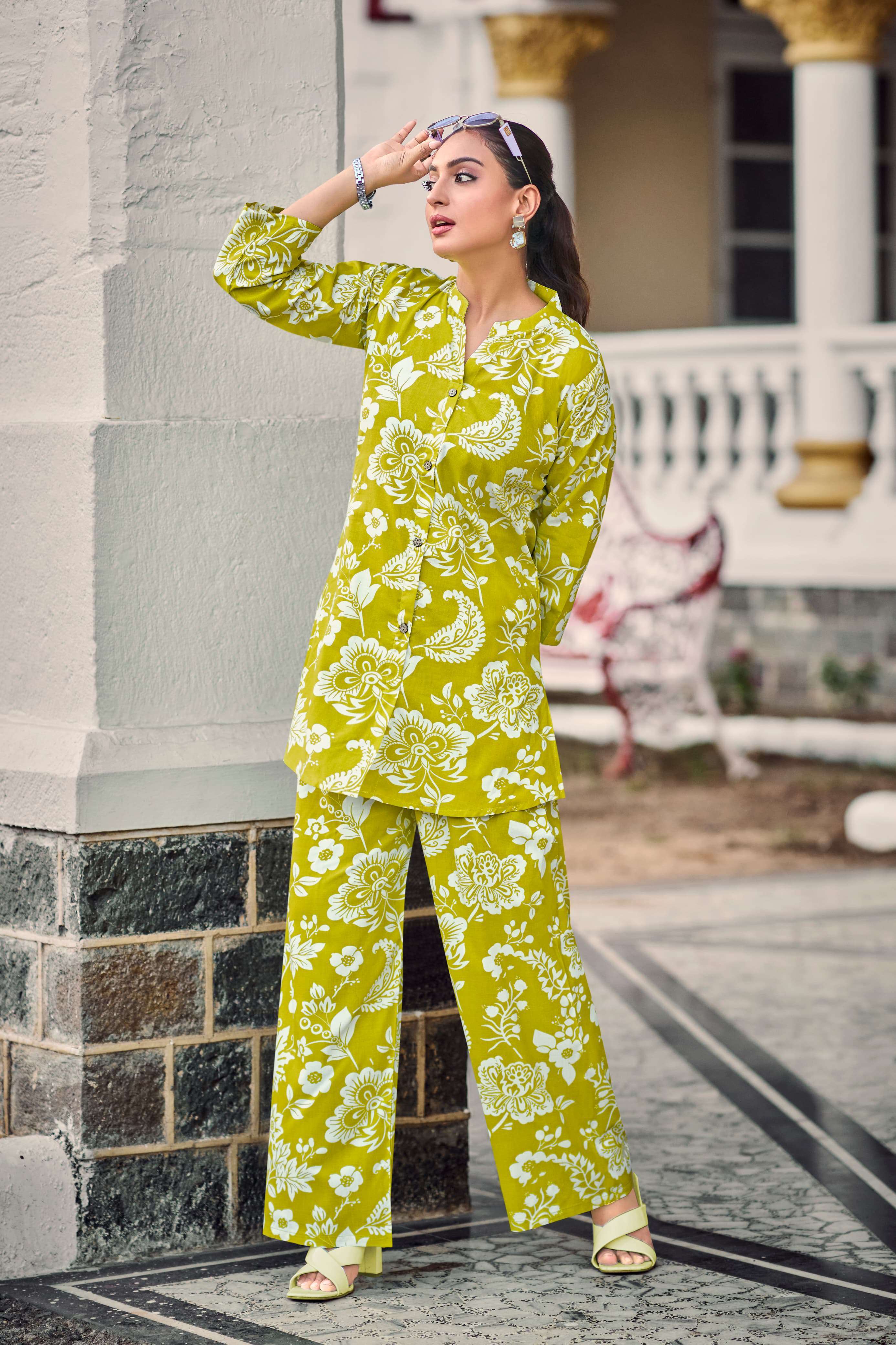 lifestyle by tips&tops 1001-1006 series designer summer wear readymade cord set collection buy online surat