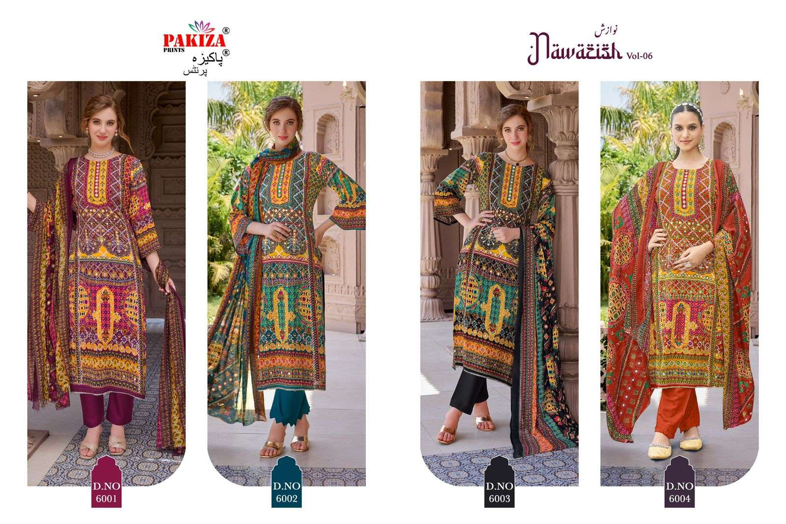 nawazish vol-6 by pakiza colors latest designer pakistani salwar suits manufacturer surat