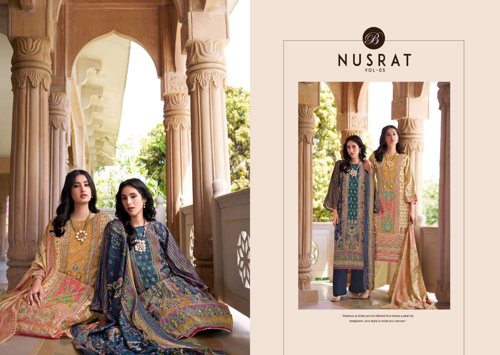 nusrat vol 5  by belliza colors exclusive handwork latest designer festival wear salwar kameez online surat