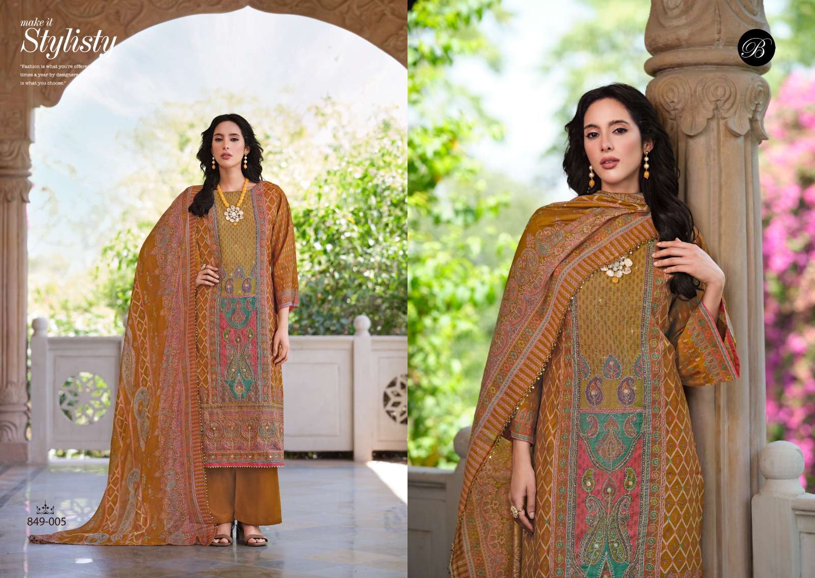 nusrat vol 5  by belliza colors exclusive handwork latest designer festival wear salwar kameez online surat