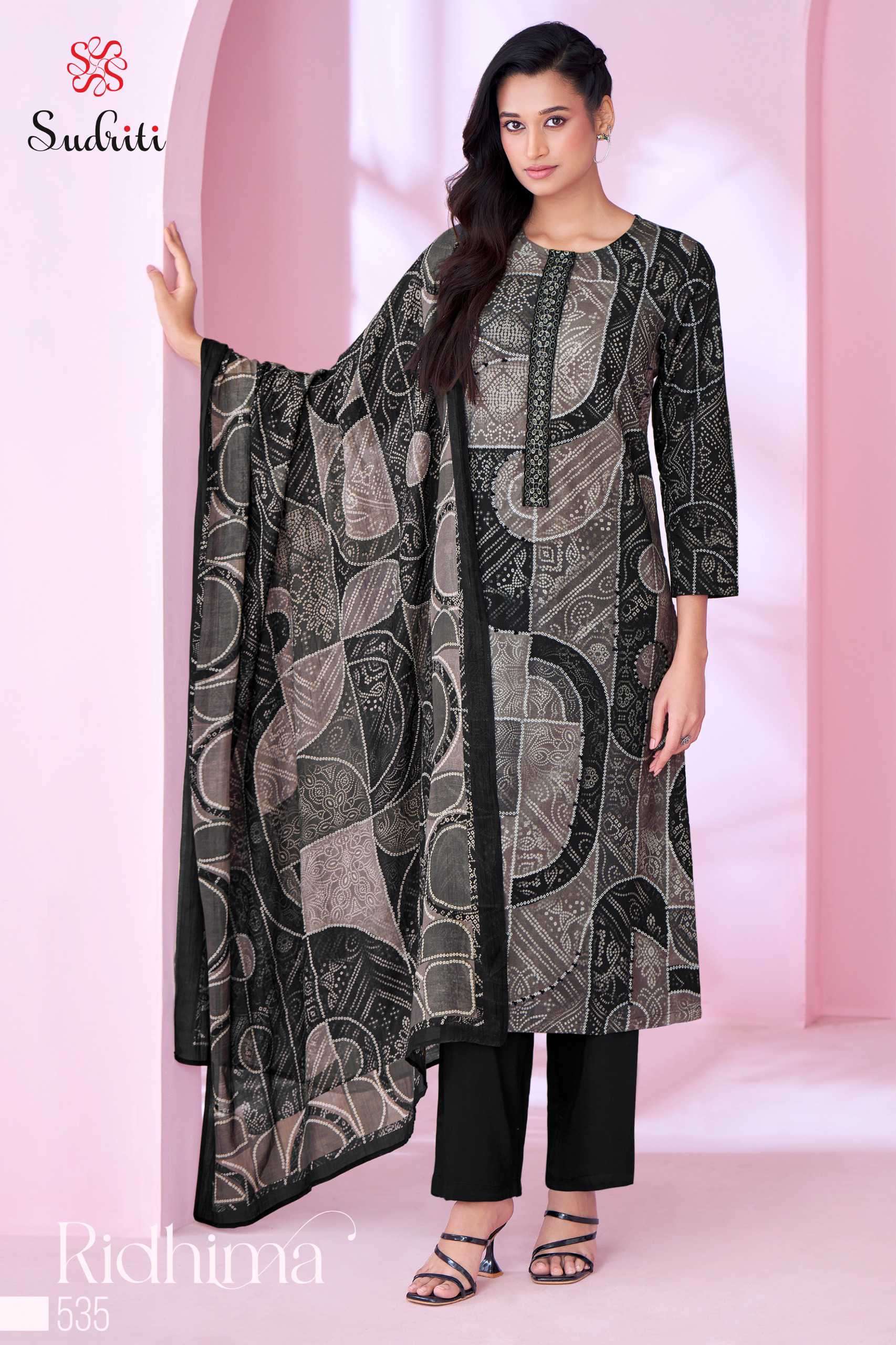 ridhima by sudriti colors exclusive latest designer embroidered cotton salwar suit supplier surat