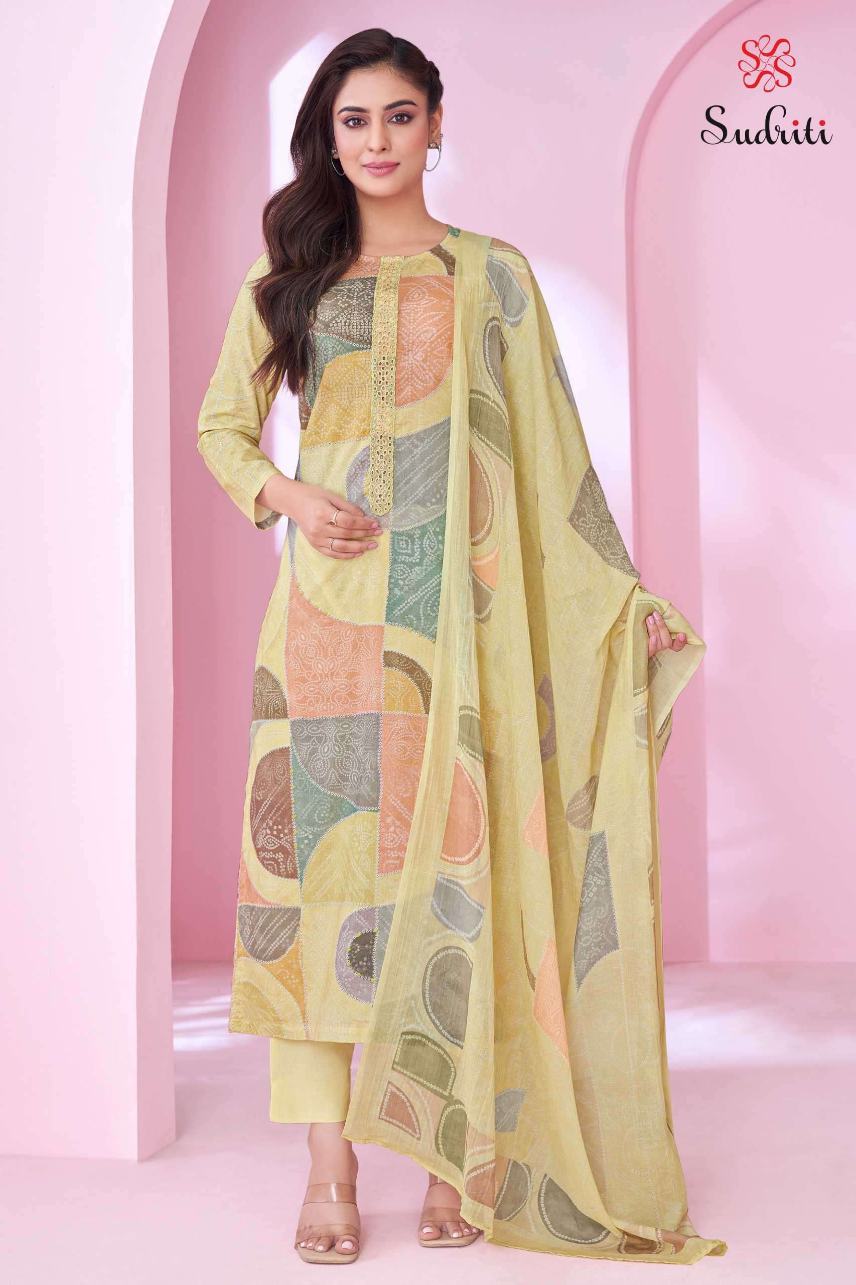 ridhima by sudriti colors exclusive latest designer embroidered cotton salwar suit supplier surat