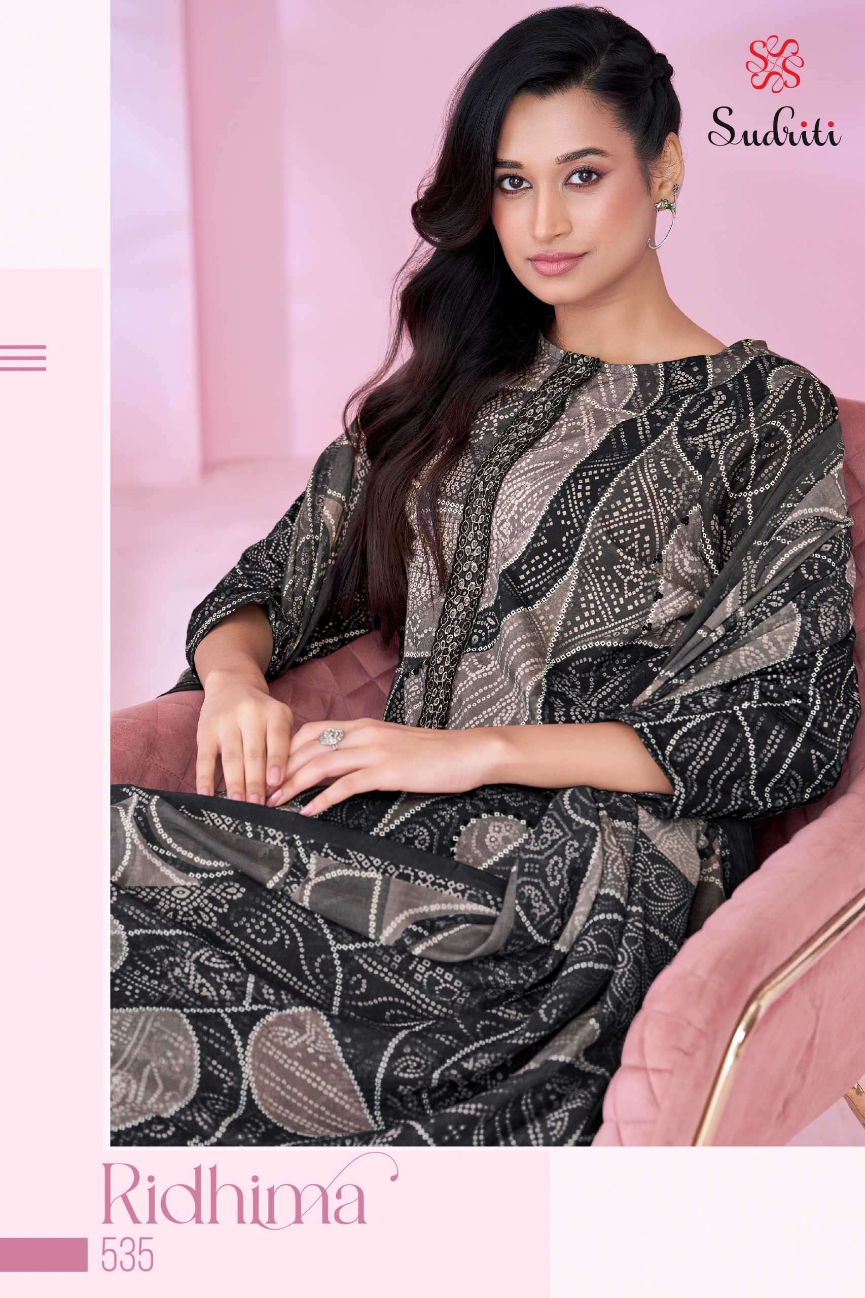 ridhima by sudriti colors exclusive latest designer embroidered cotton salwar suit supplier surat