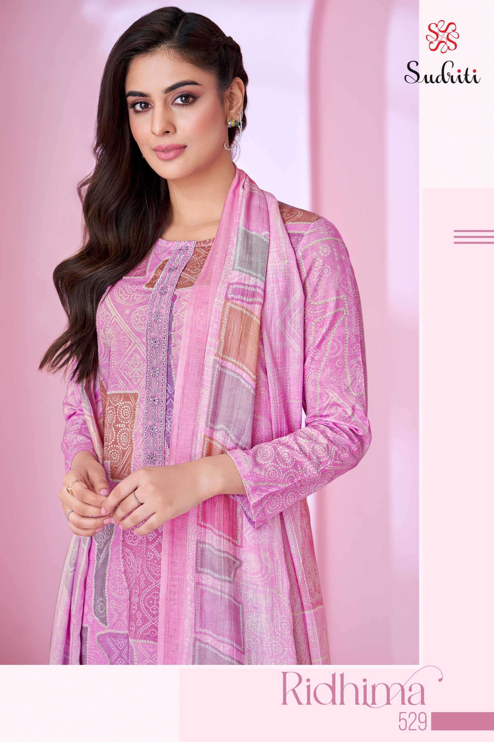 ridhima by sudriti colors exclusive latest designer embroidered cotton salwar suit supplier surat