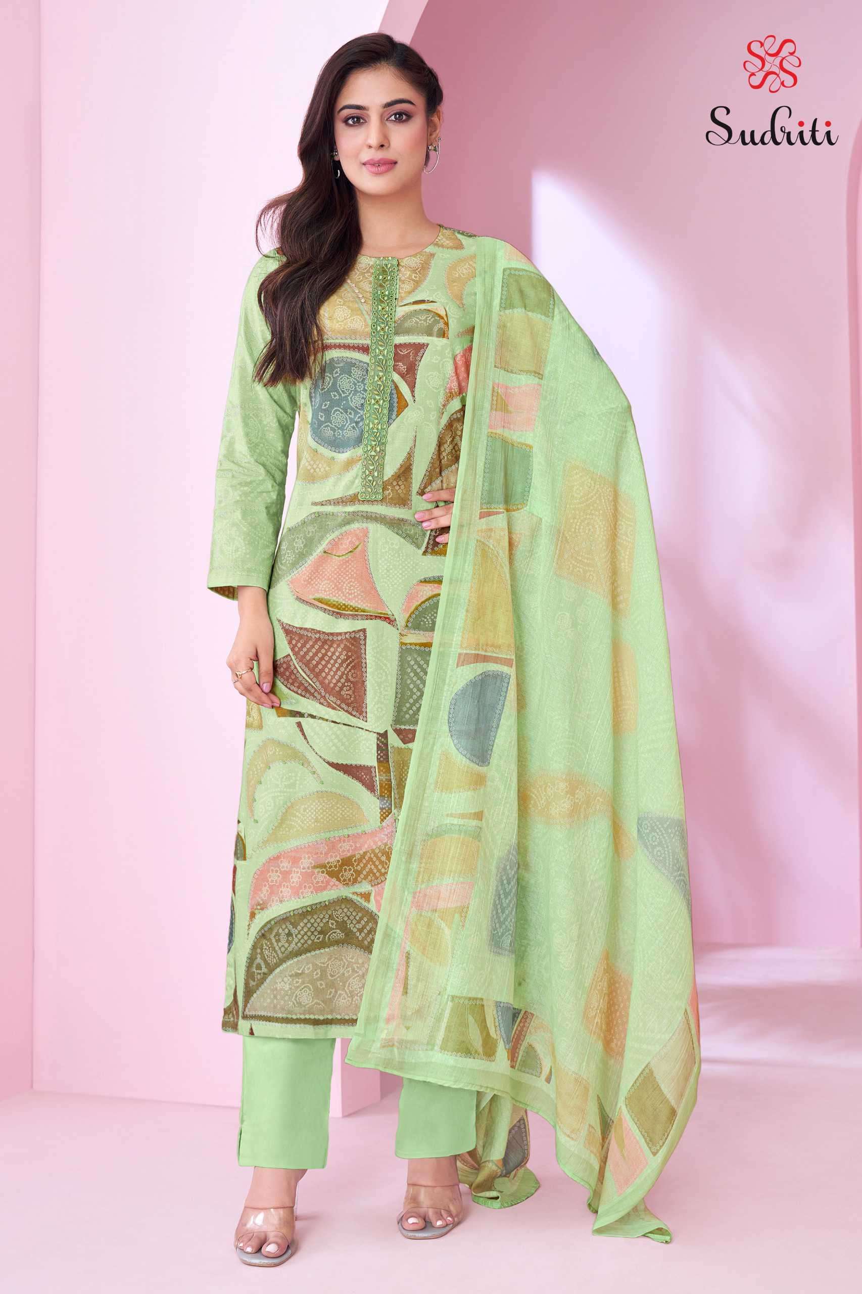 ridhima by sudriti colors exclusive latest designer embroidered cotton salwar suit supplier surat