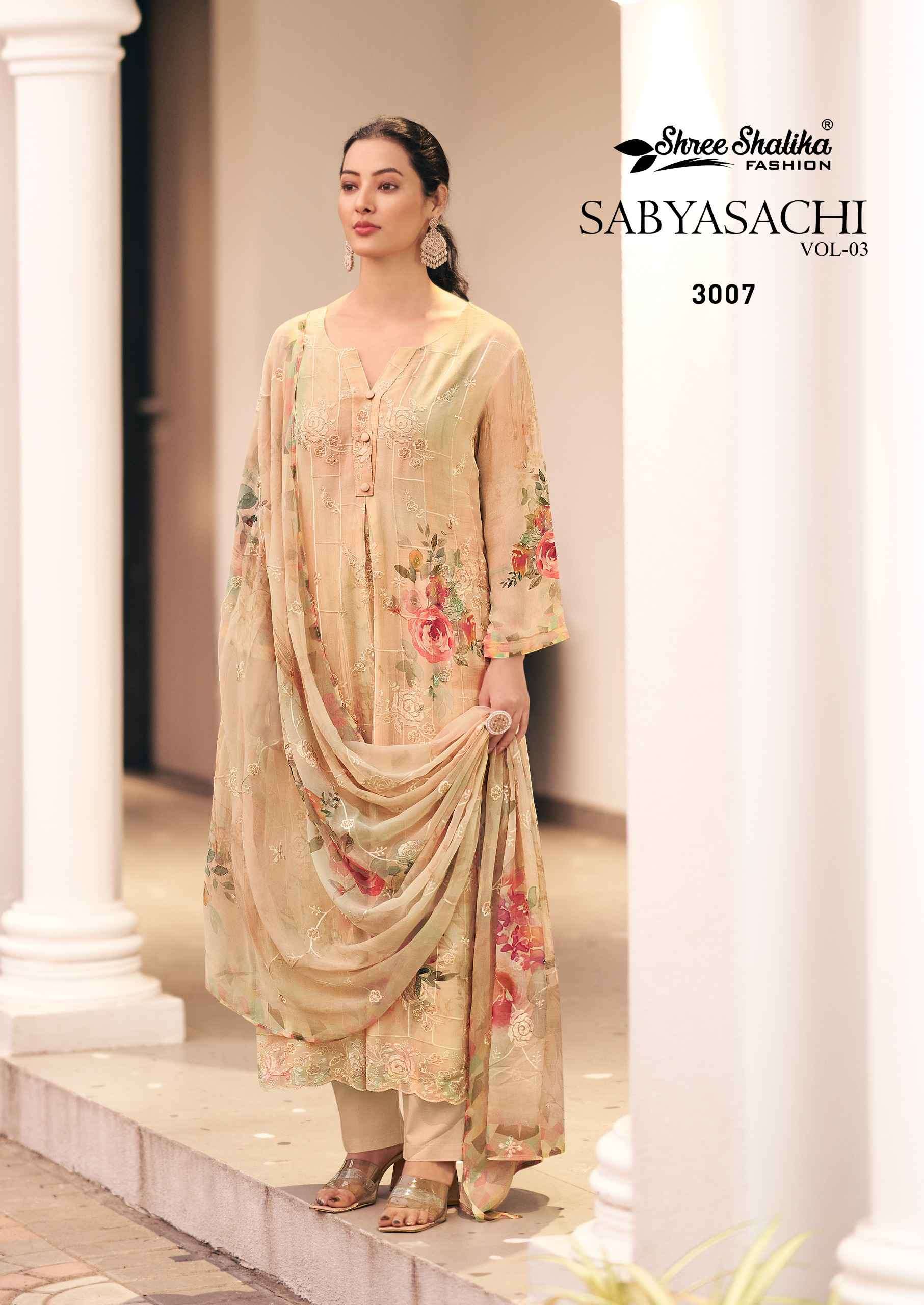 sabyasachi vol 3 by shree shalika 3001-3008 series best designer new stylish festival wear catalogue online surat
