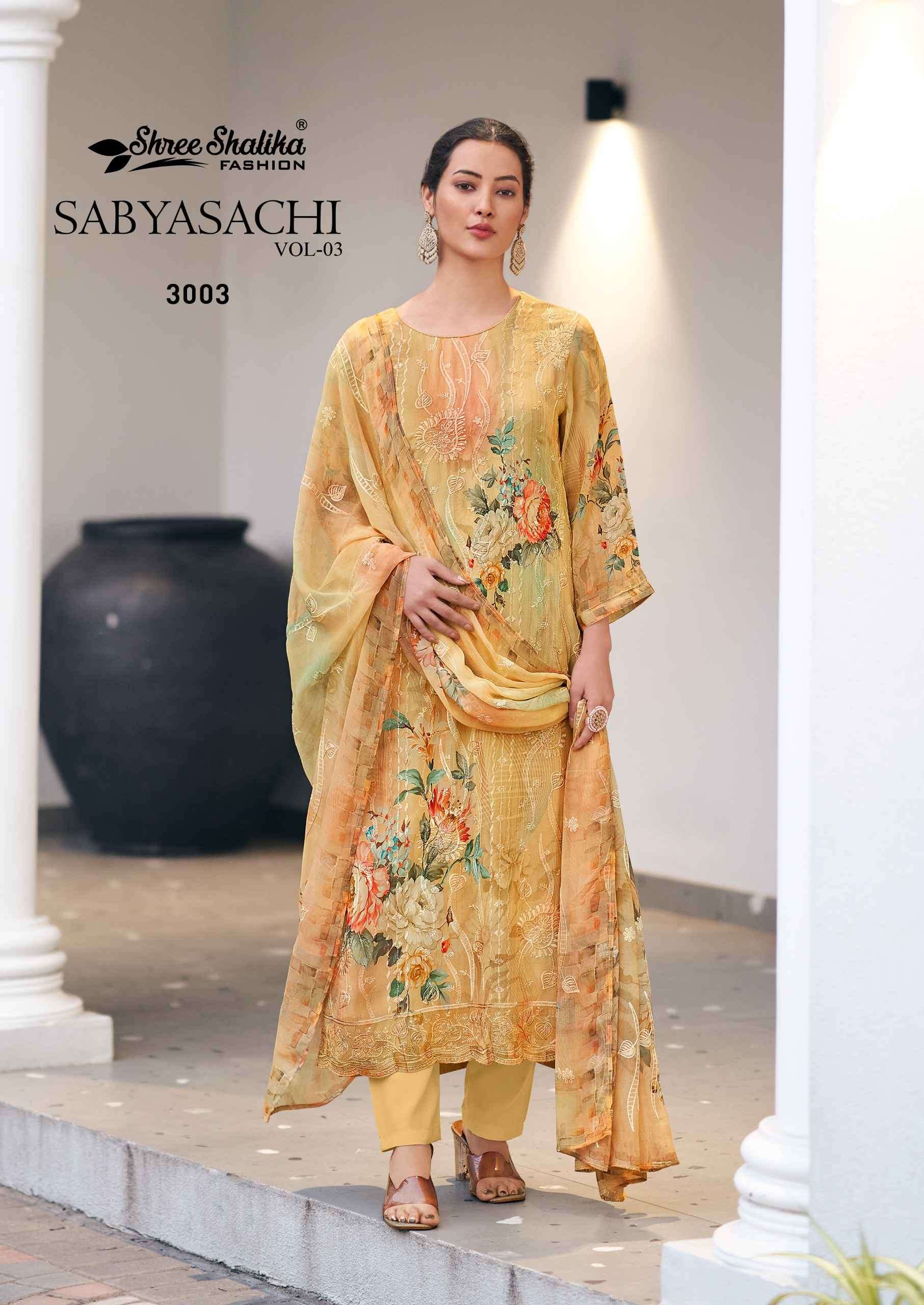 sabyasachi vol 3 by shree shalika 3001-3008 series best designer new stylish festival wear catalogue online surat