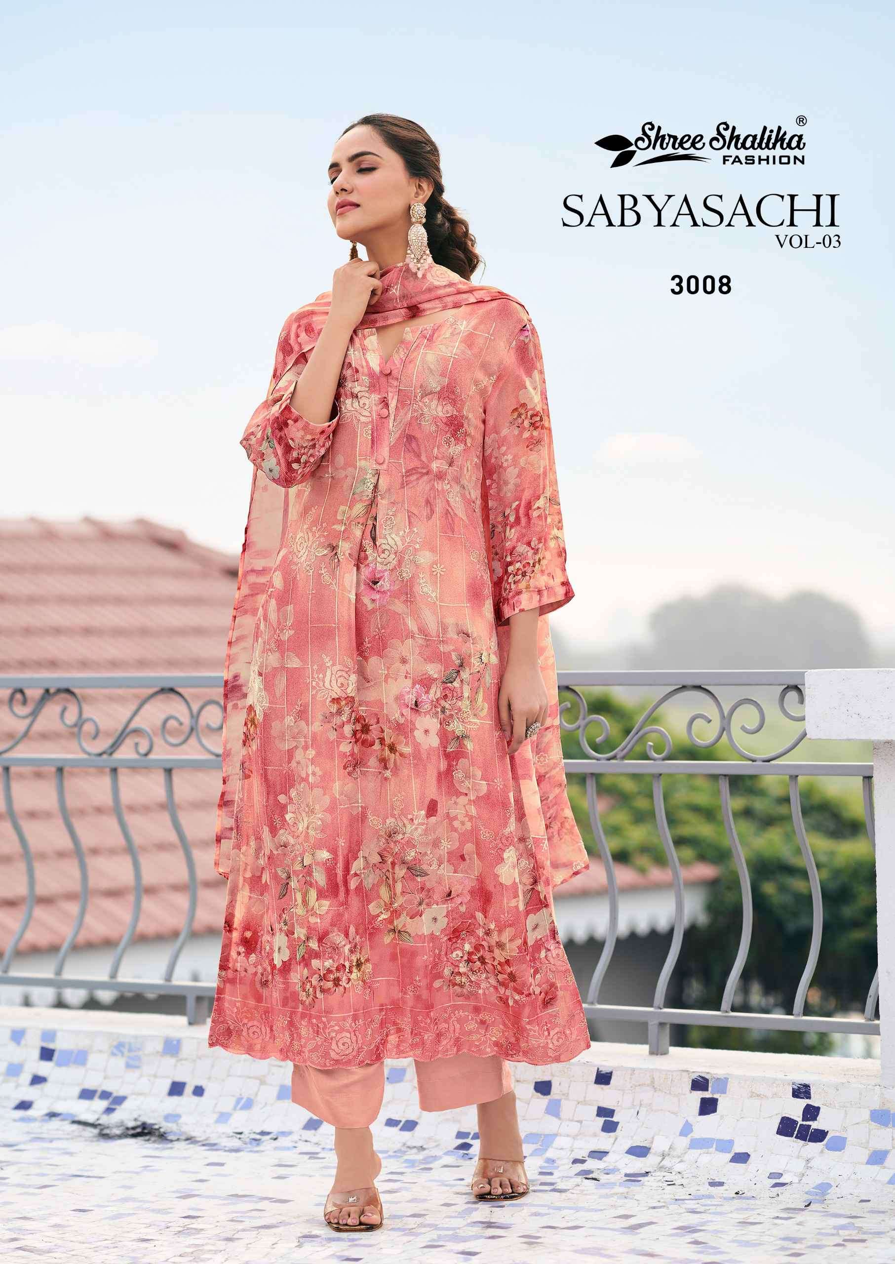 sabyasachi vol 3 by shree shalika 3001-3008 series best designer new stylish festival wear catalogue online surat