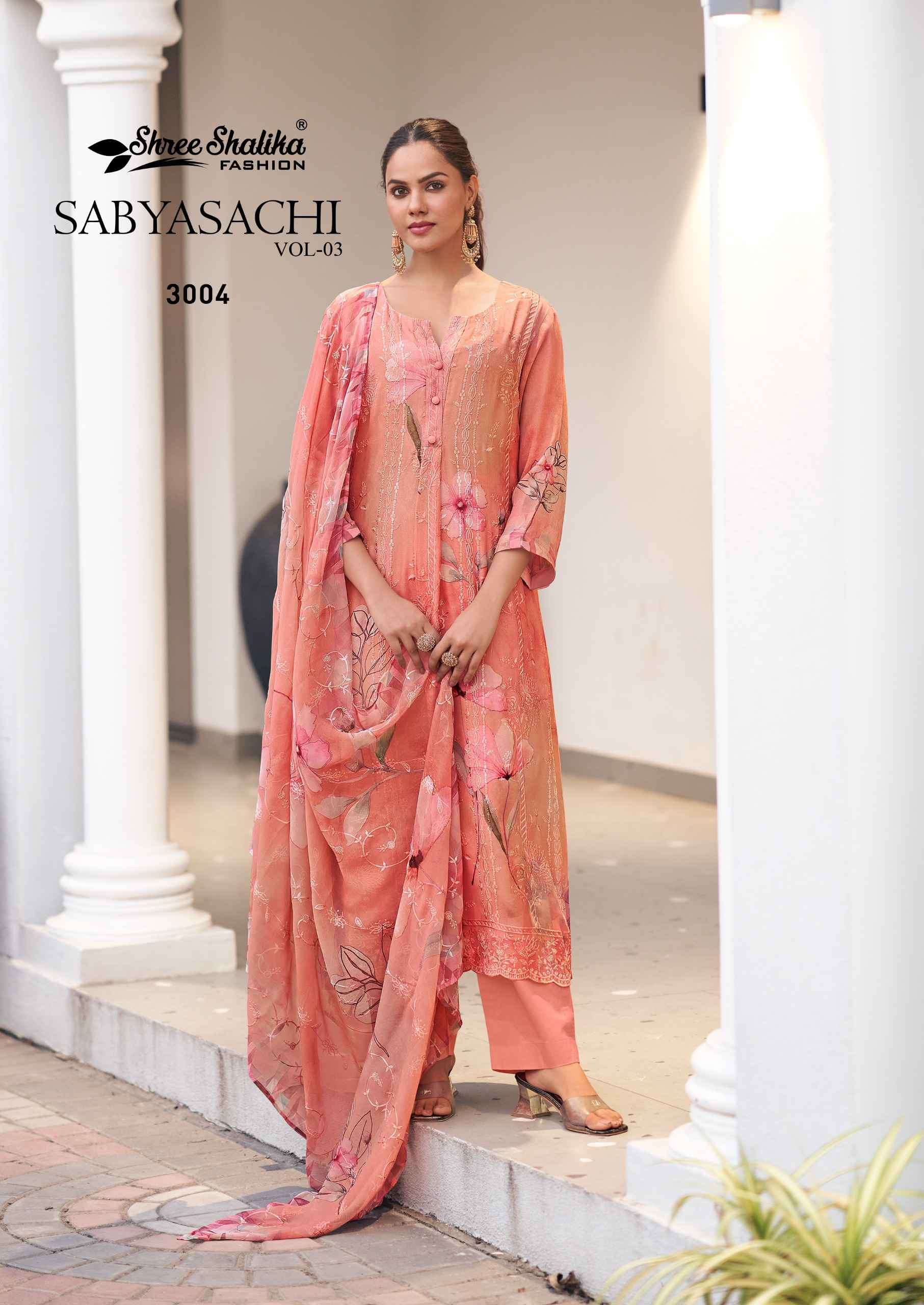 sabyasachi vol 3 by shree shalika 3001-3008 series best designer new stylish festival wear catalogue online surat