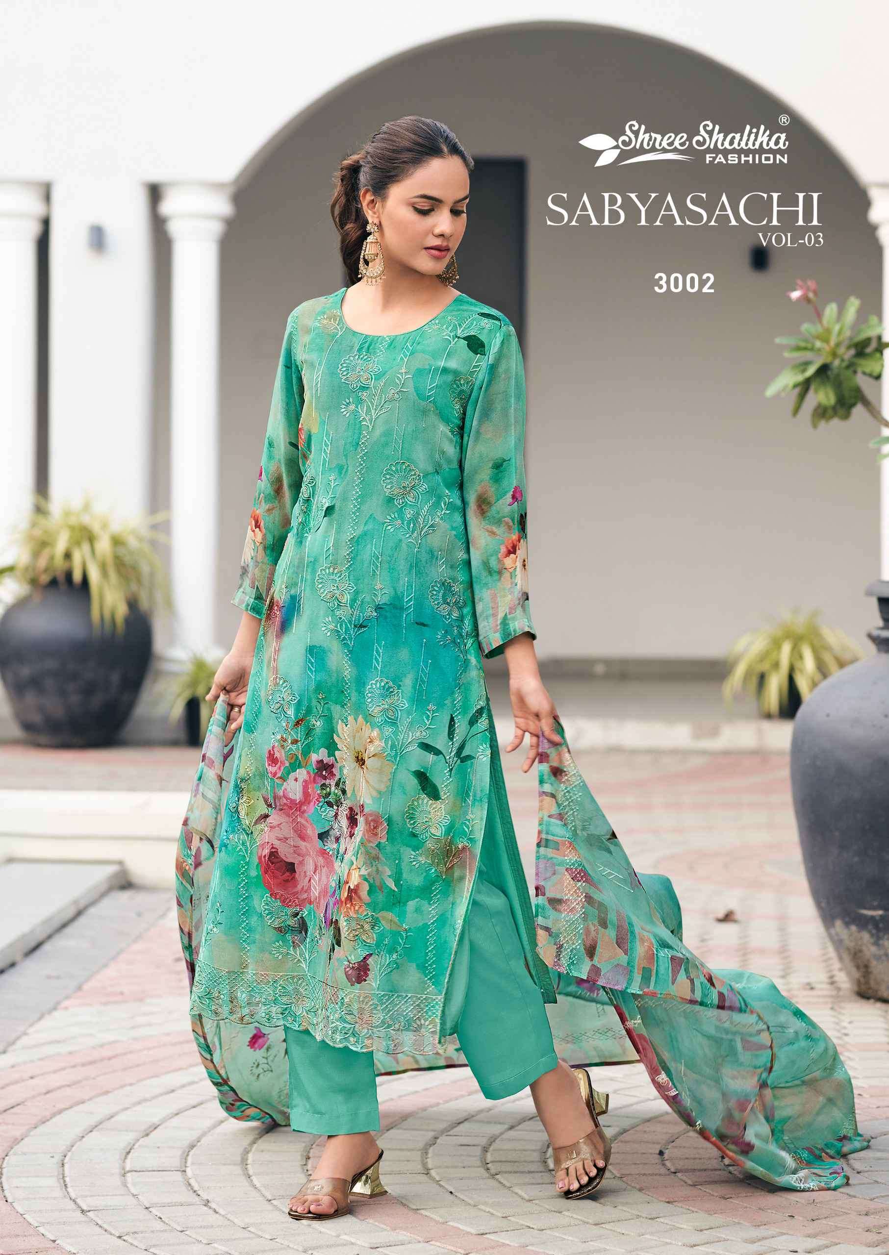 sabyasachi vol 3 by shree shalika 3001-3008 series best designer new stylish festival wear catalogue online surat