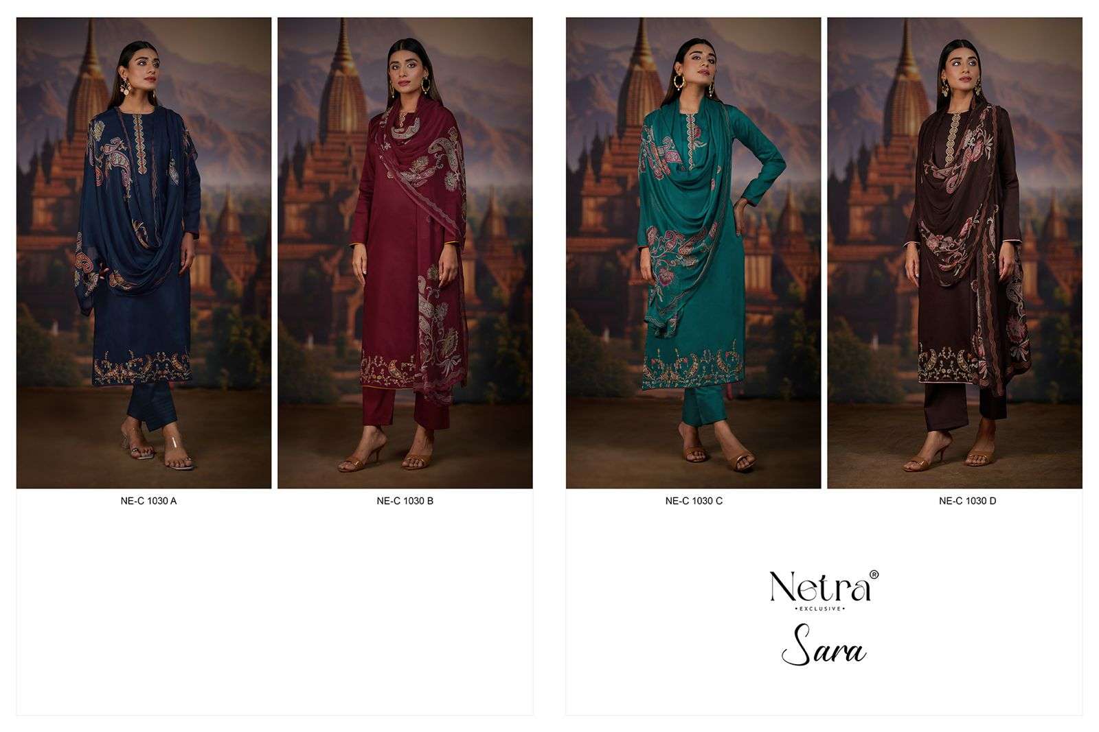 sara by netra colors exclusive designer cotton unstitched salwar kameez online surat