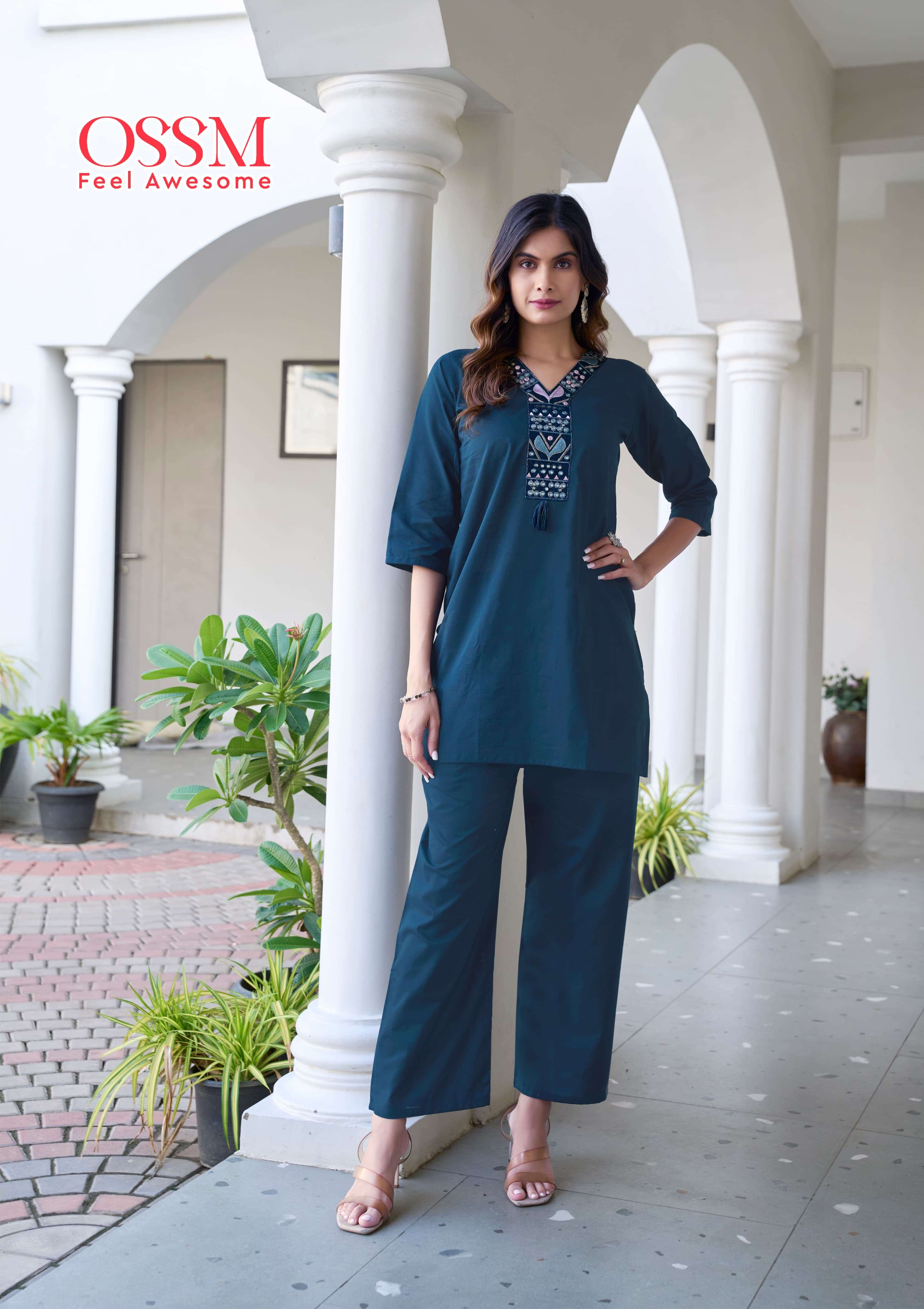 sara by ossm 1001-1006 series cotton summer wear readymade cord set buy online surat