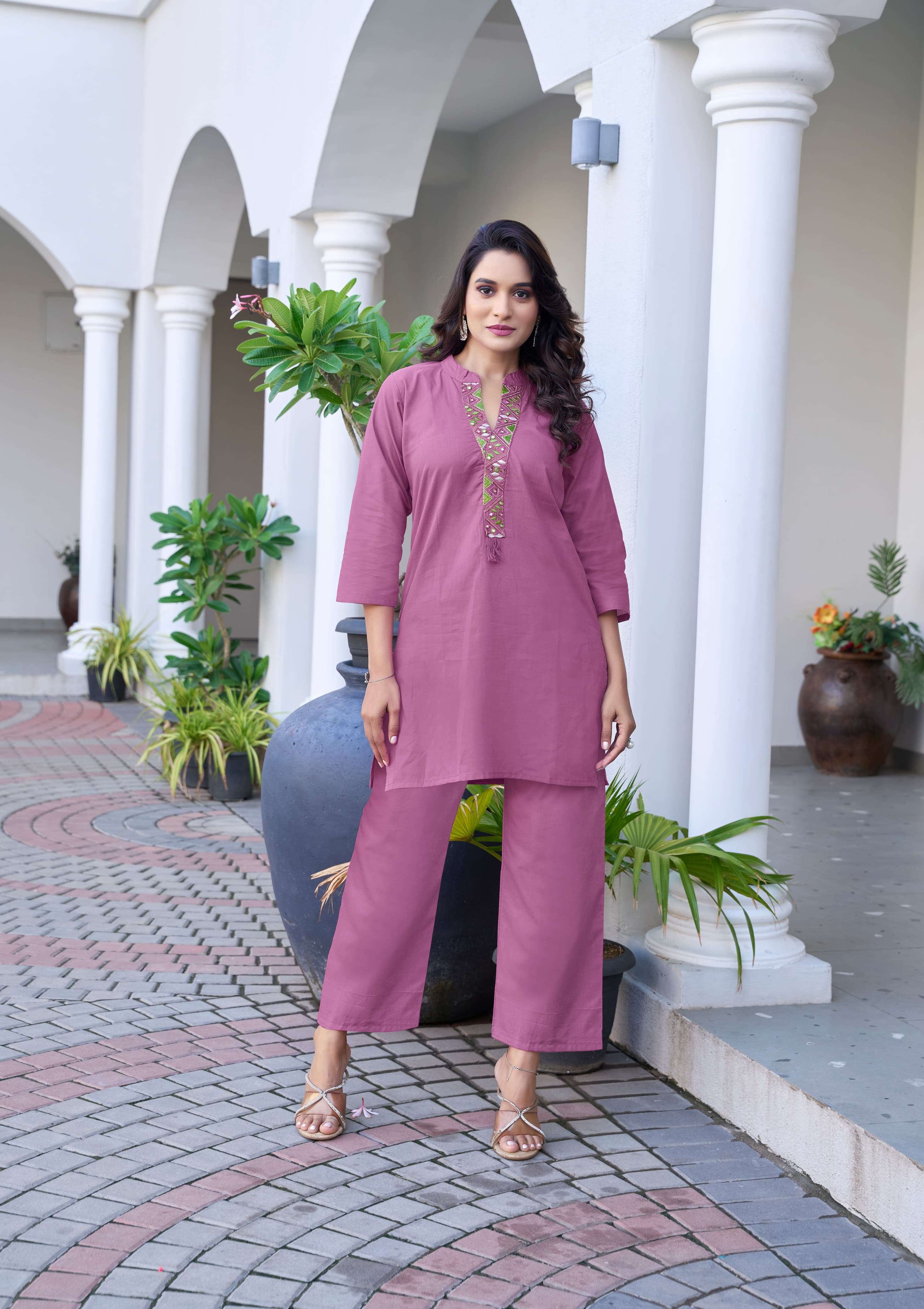 sara by ossm 1001-1006 series cotton summer wear readymade cord set buy online surat