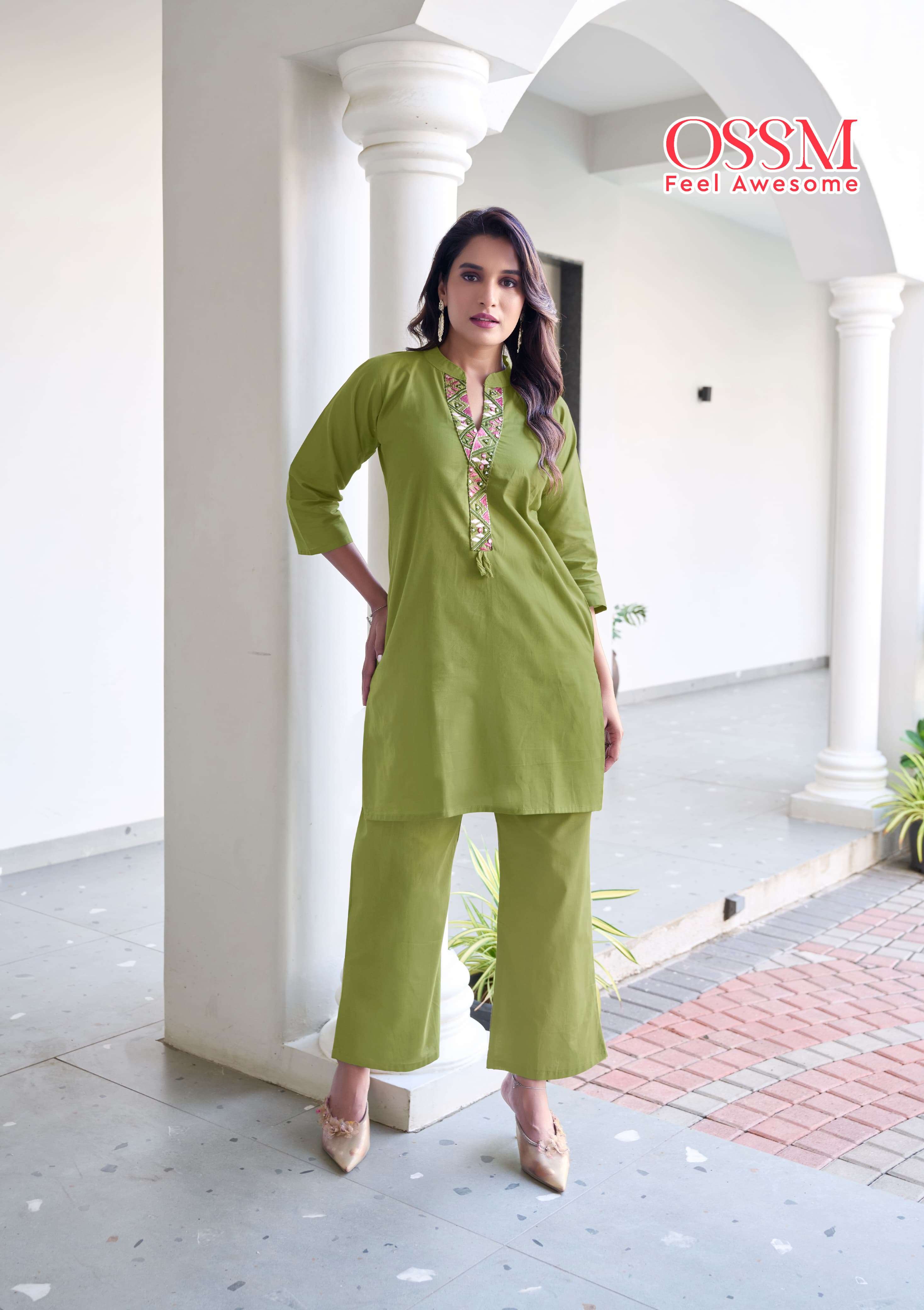 sara by ossm 1001-1006 series cotton summer wear readymade cord set buy online surat