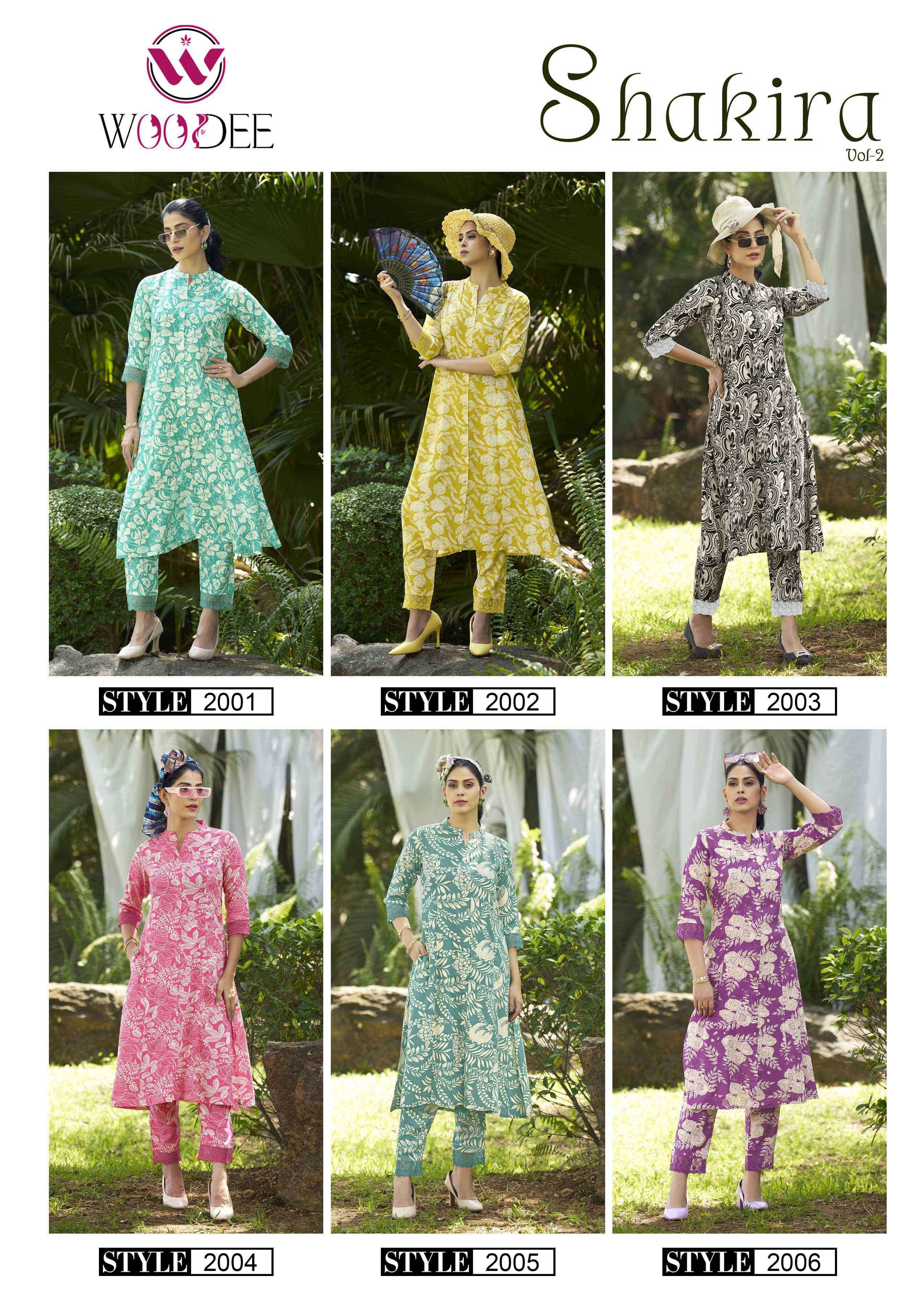 shakira by woodee 2001-2006 series summer wear readymade cord set collection buy online surat