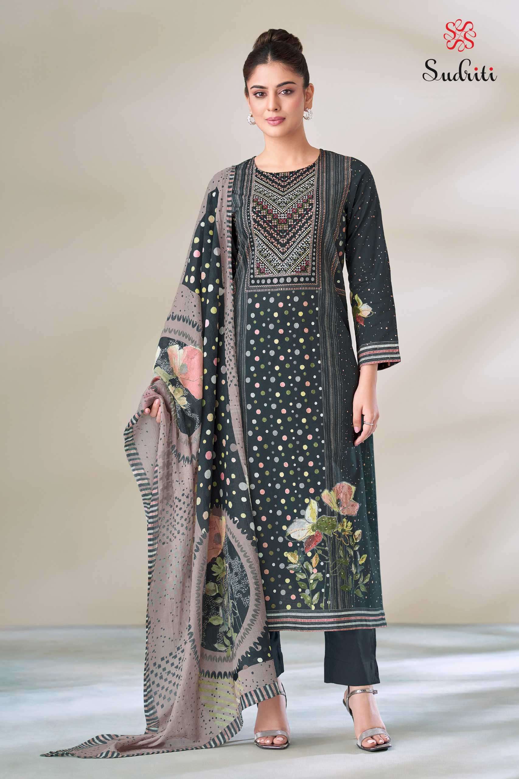 shwet by sudriti colors latest designer handwork summer wear cotton salwar kameez online surat