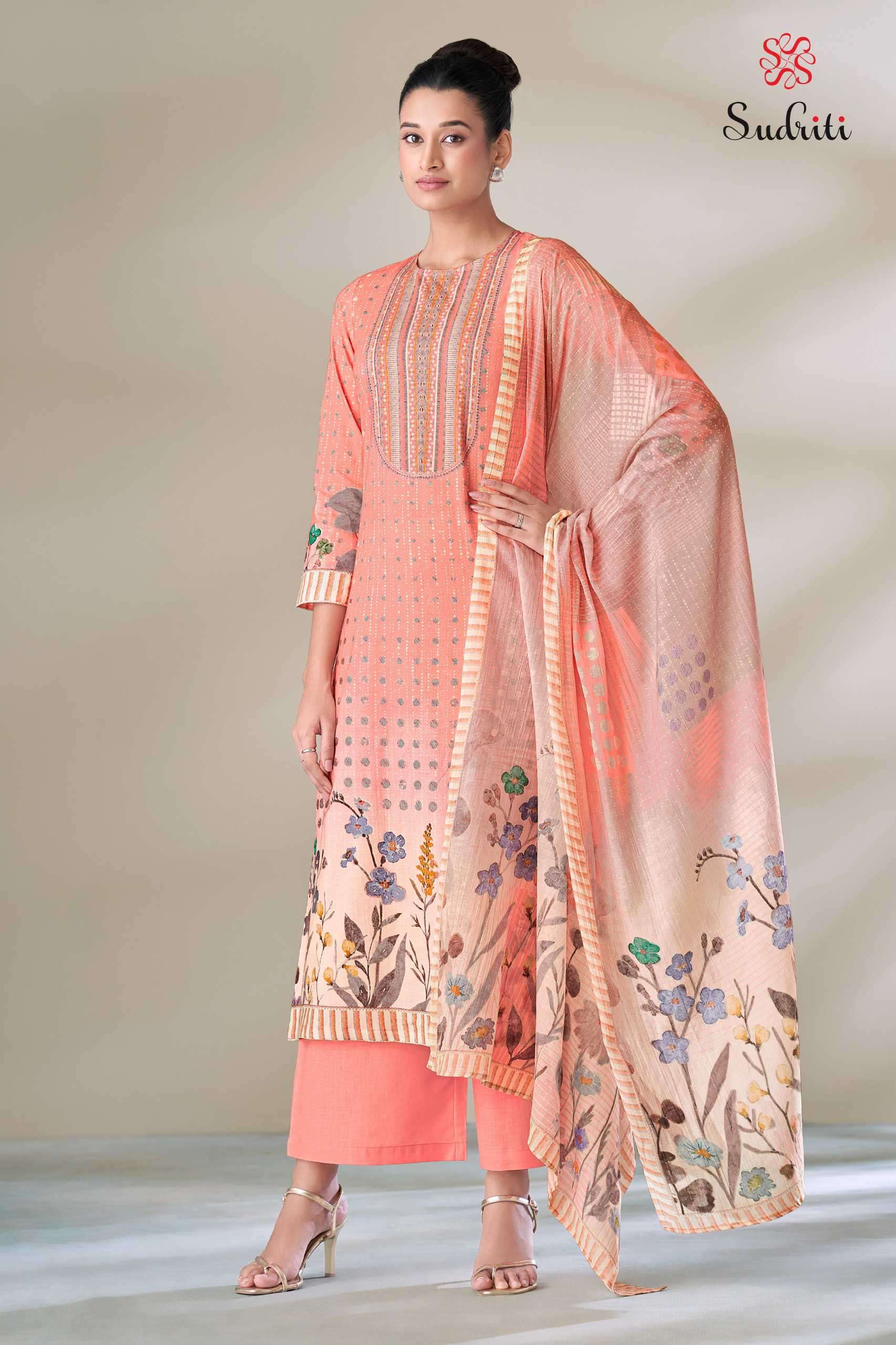 shwet by sudriti colors latest designer handwork summer wear cotton salwar kameez online surat